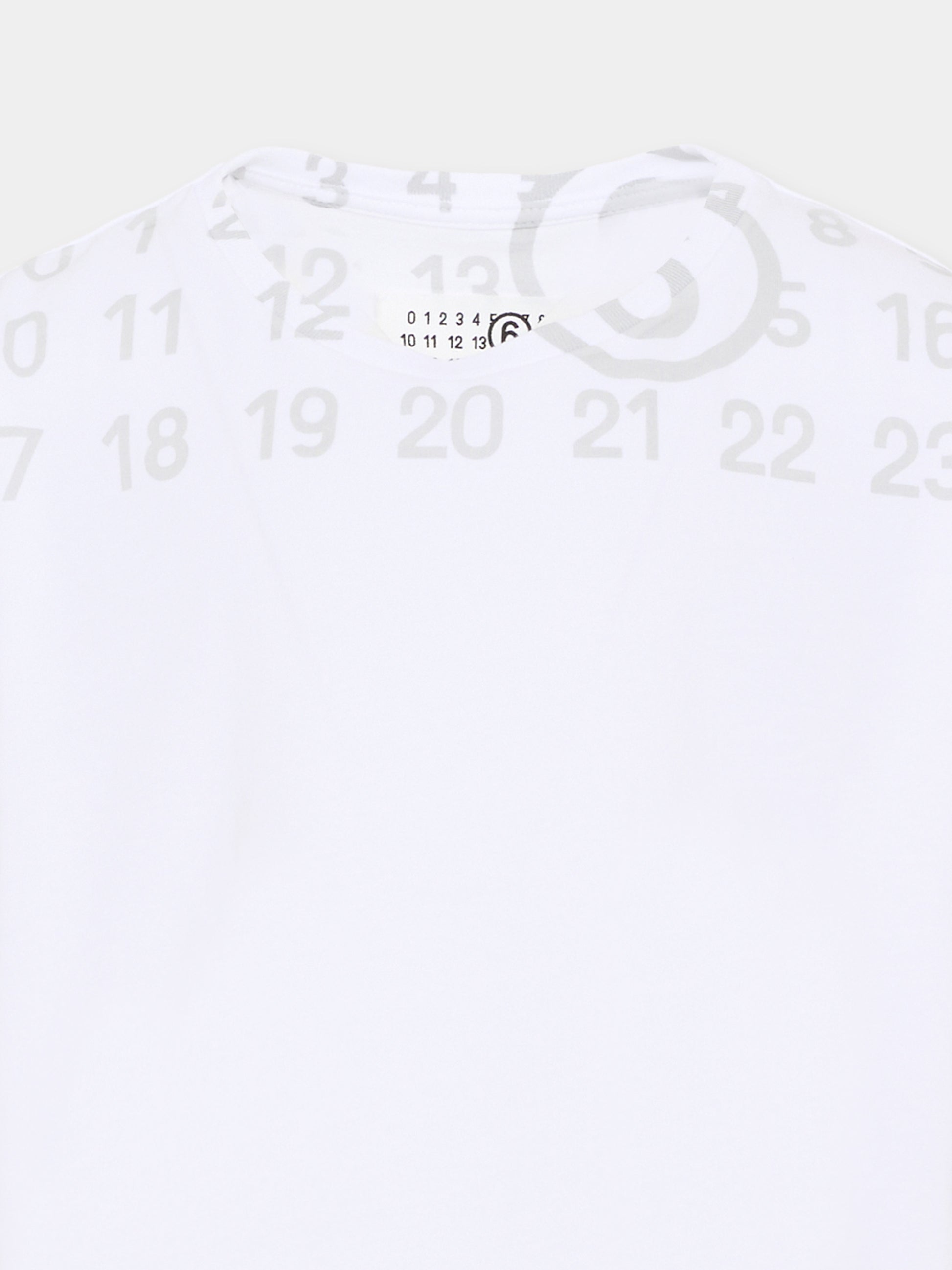 T-shirt bianca per bambina con logo,Mm6 Maison Margiela,M61017 MM02Y M6100