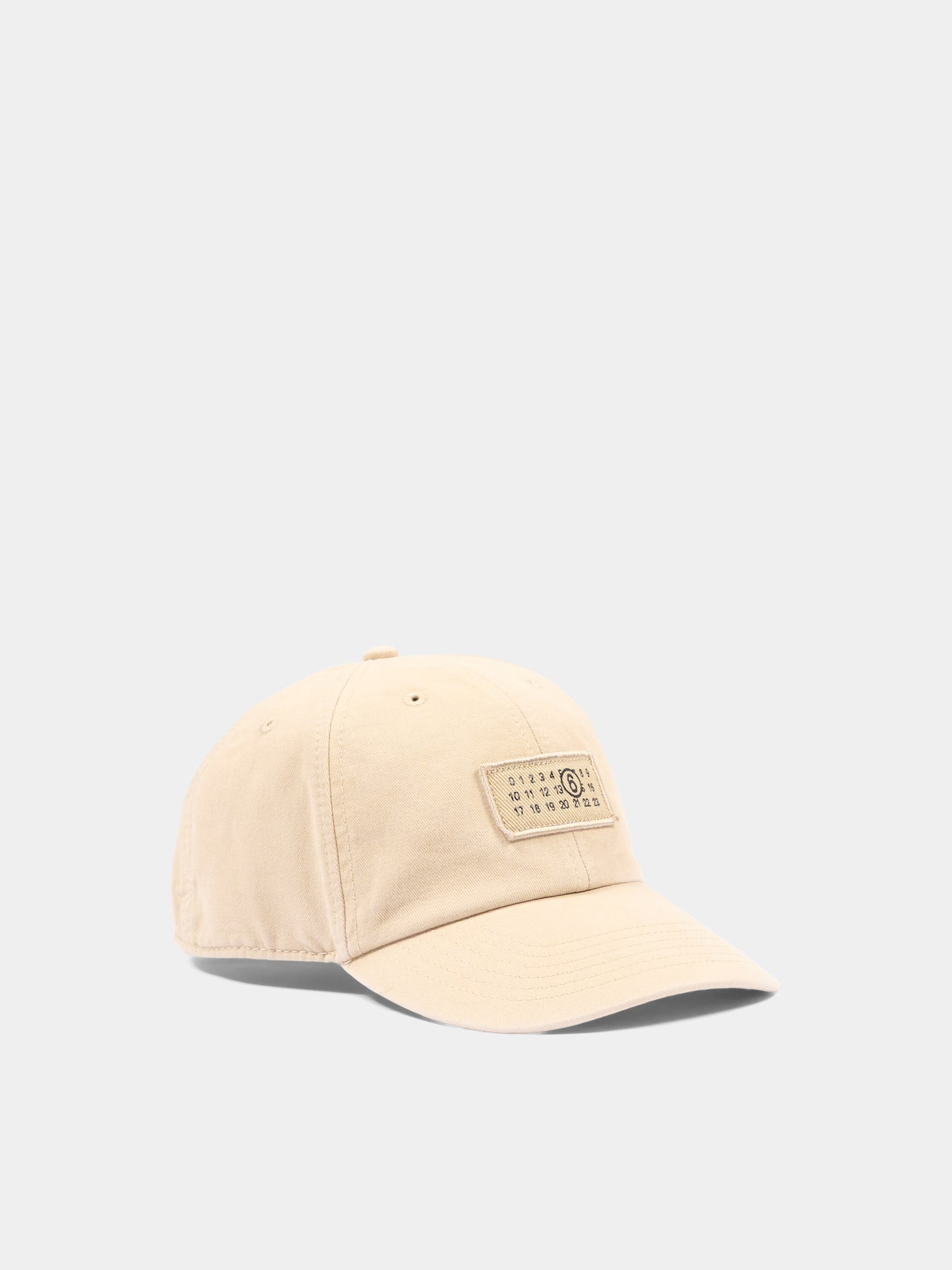 Cappello beige per bambini con logo numerico,Mm6 Maison Margiela,M61030 MM05S M6709