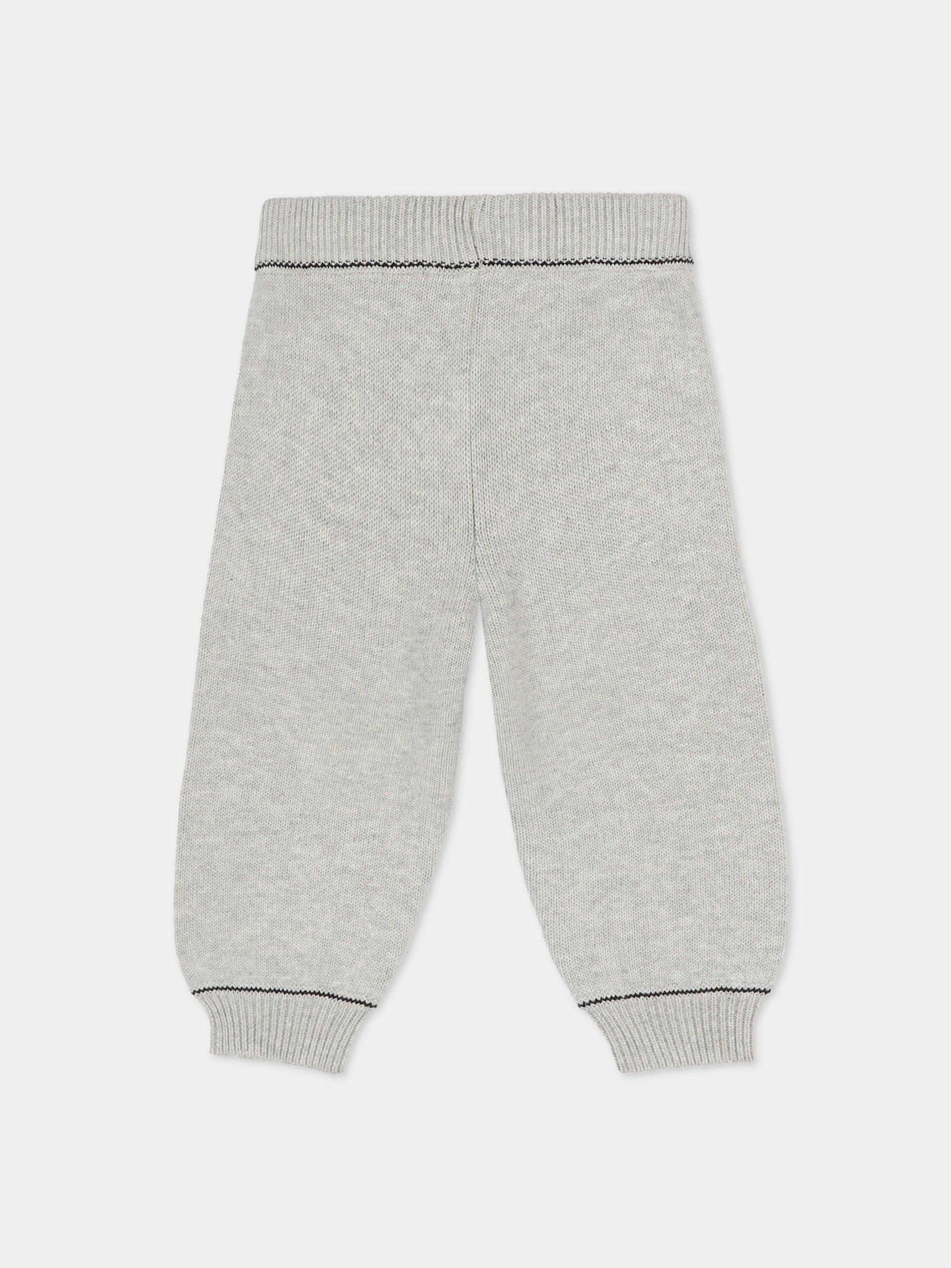 Pantaloni grigi per neonata con logo ricamato,Marni Kids,M00994 M00X8 0M903