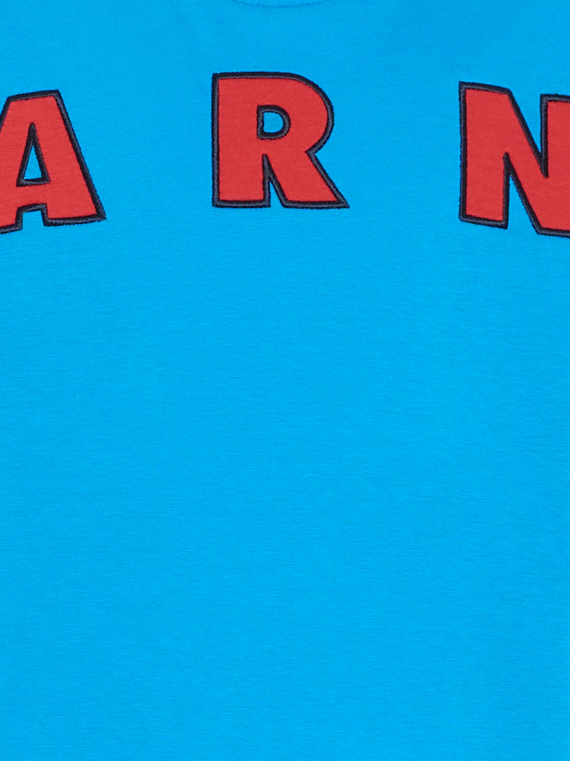 T-shirt azzurra per bambini con logo,Marni Kids,M01265 M00RF 0M859
