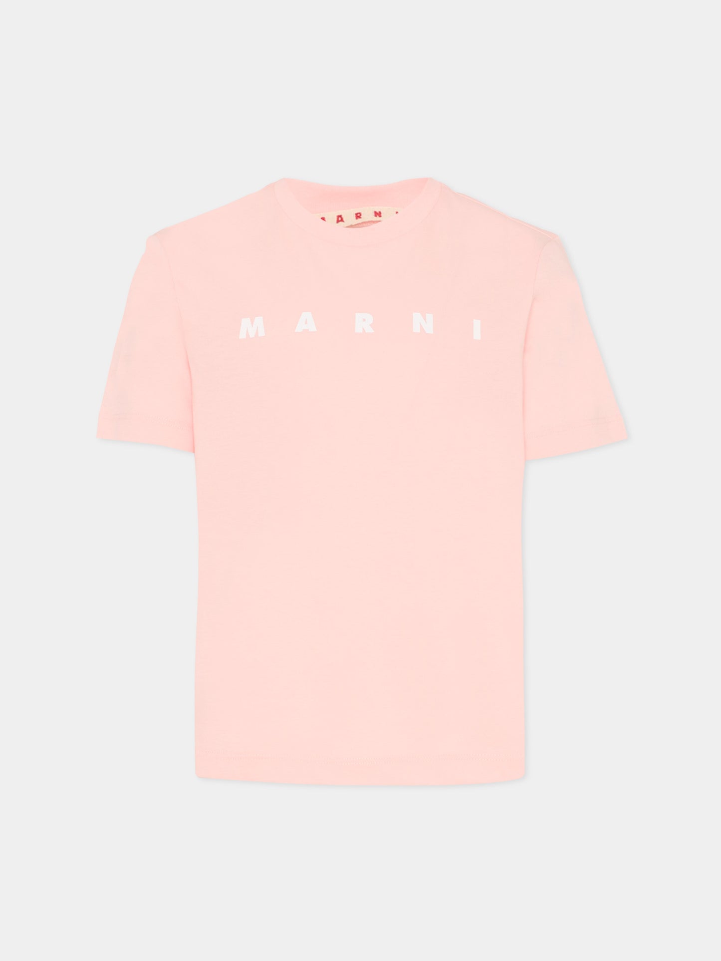 T-shirt rosa per bambina con logo,Marni Kids,M01601 M00RF 0M351