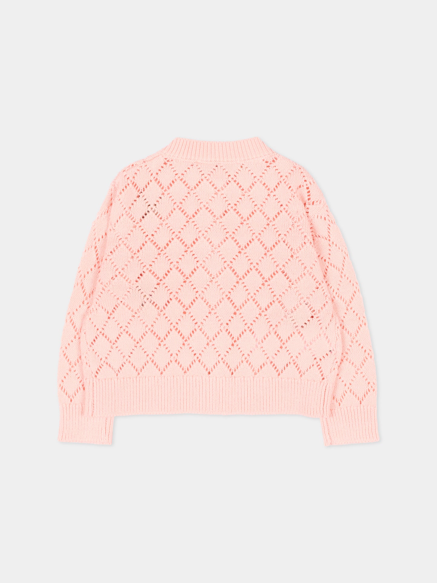 Cardigan rosa per neonata con logo,Marni Kids,M01648 M00X7 0M351