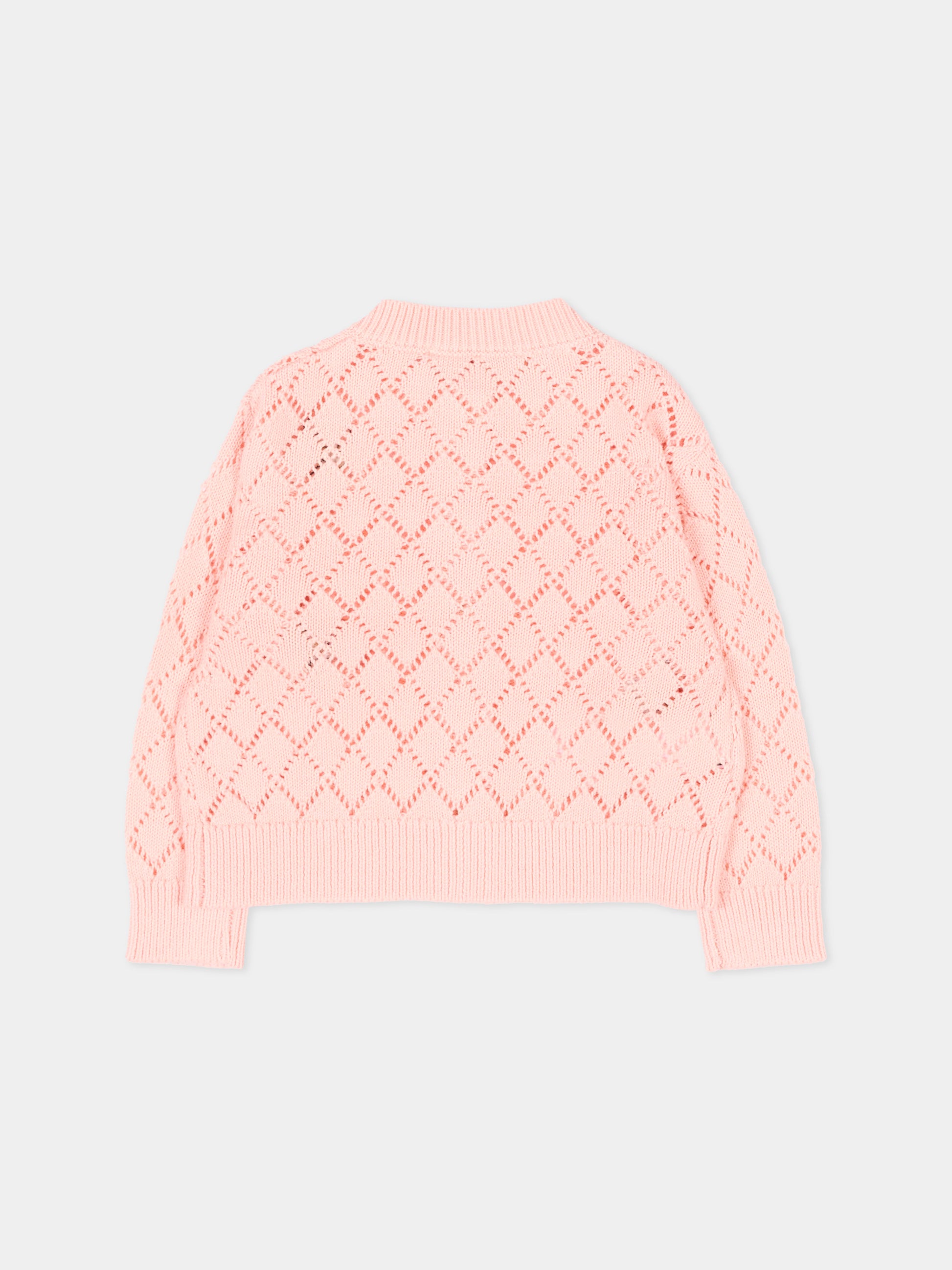 Cardigan rosa per neonata con logo,Marni Kids,M01648 M00X7 0M351