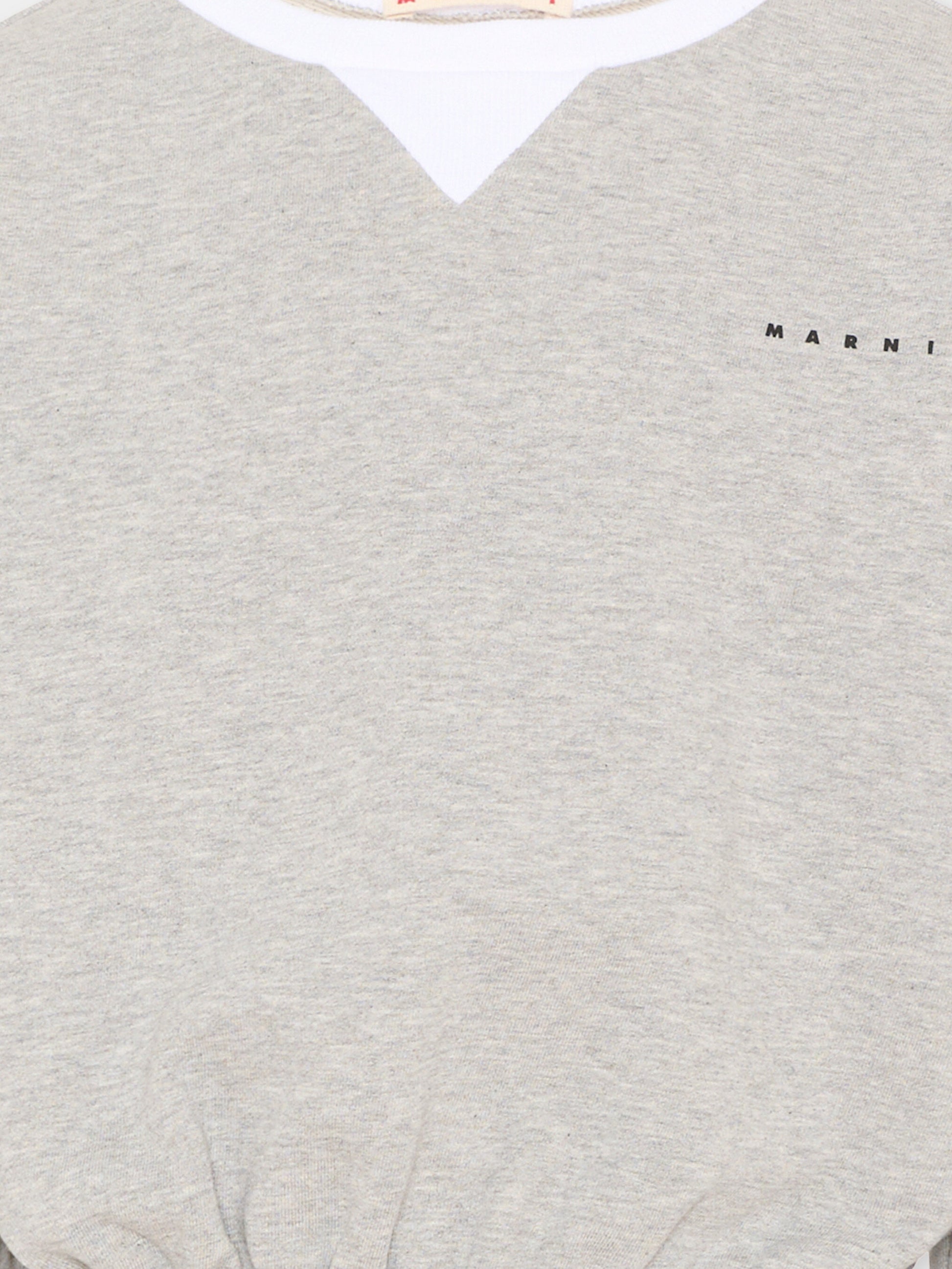 Felpa grigia per bambina con logo,Marni Kids,M01684 M00V0 0M903