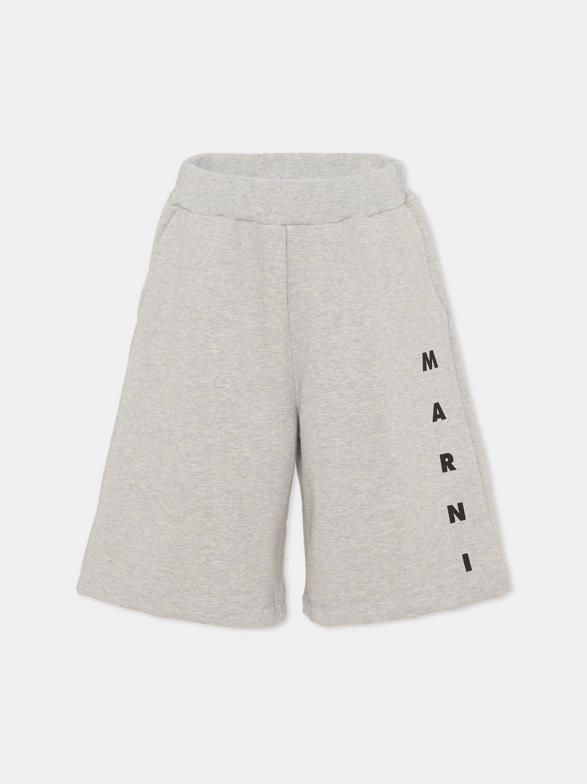 Shorts grigi per bambini con logo,Marni Kids,M01823 M00V0 0M903