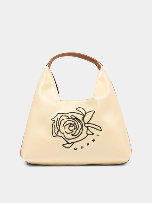 Borsa beige per bambina con logo,Marni Kids,M01837 M00TK 0M105