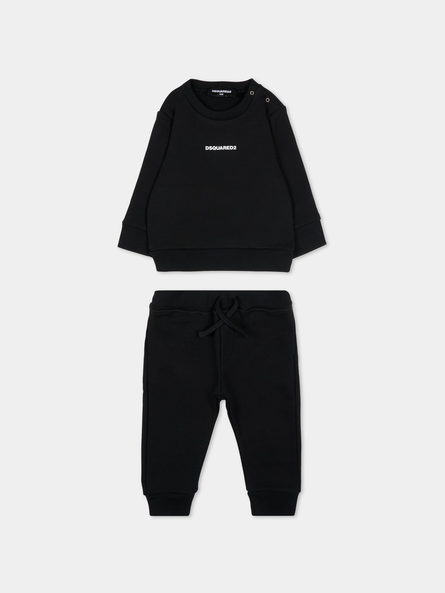 Completo nero per neonato con logo,Dsquared2,DQ3146 D0094 DQ900