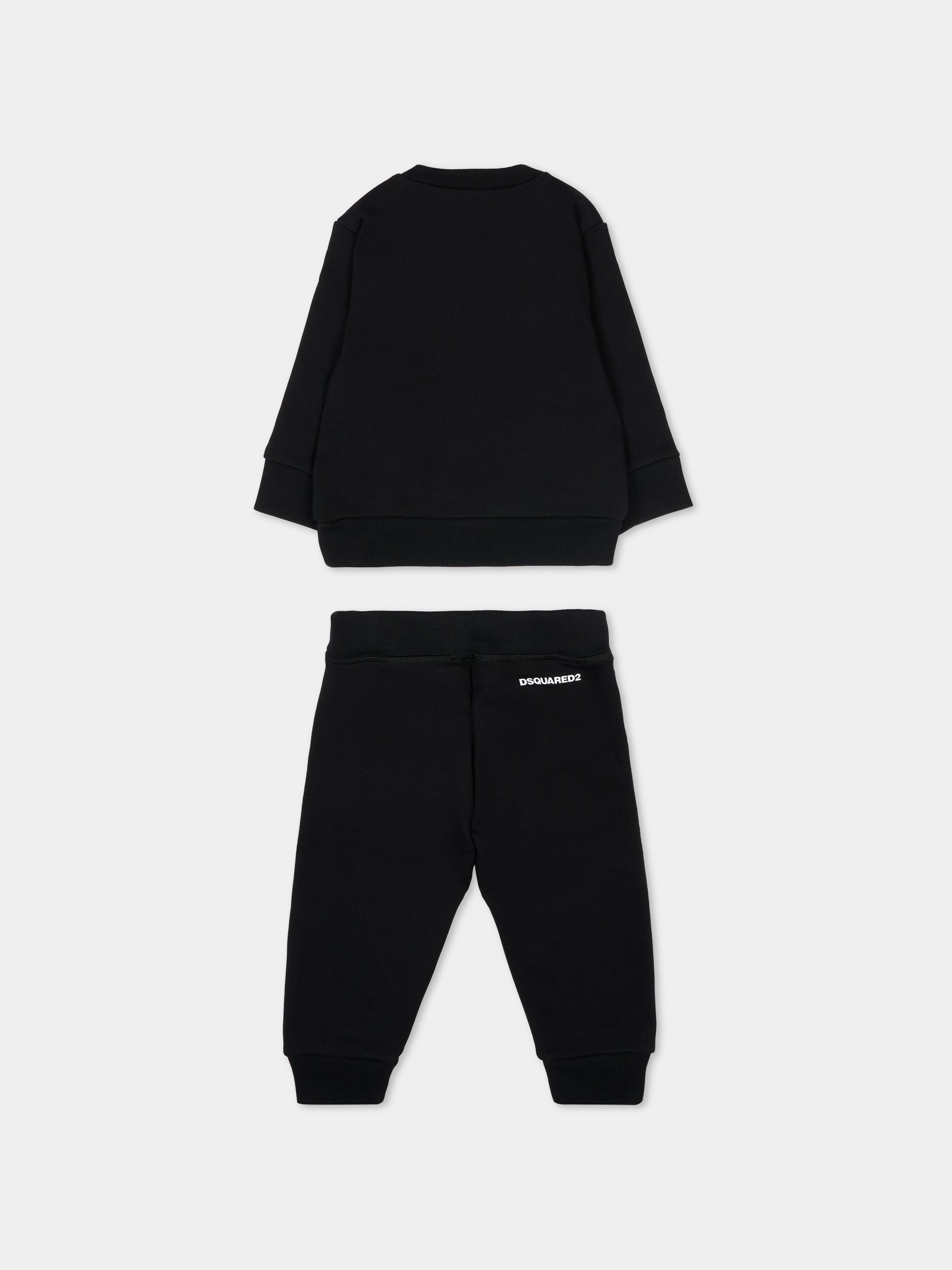 Completo nero per neonato con logo,Dsquared2,DQ3146 D0094 DQ900