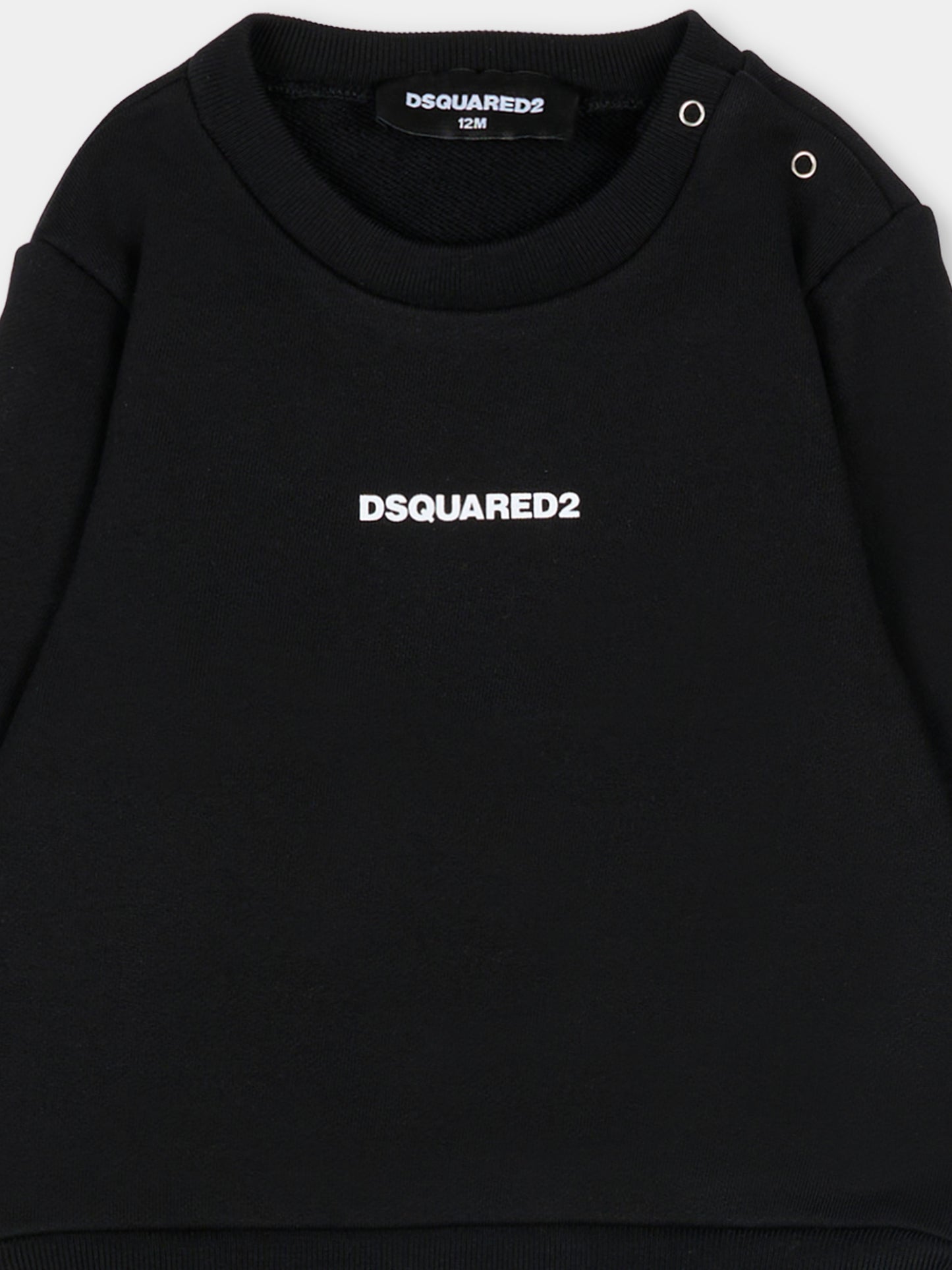 Completo nero per neonato con logo,Dsquared2,DQ3146 D0094 DQ900