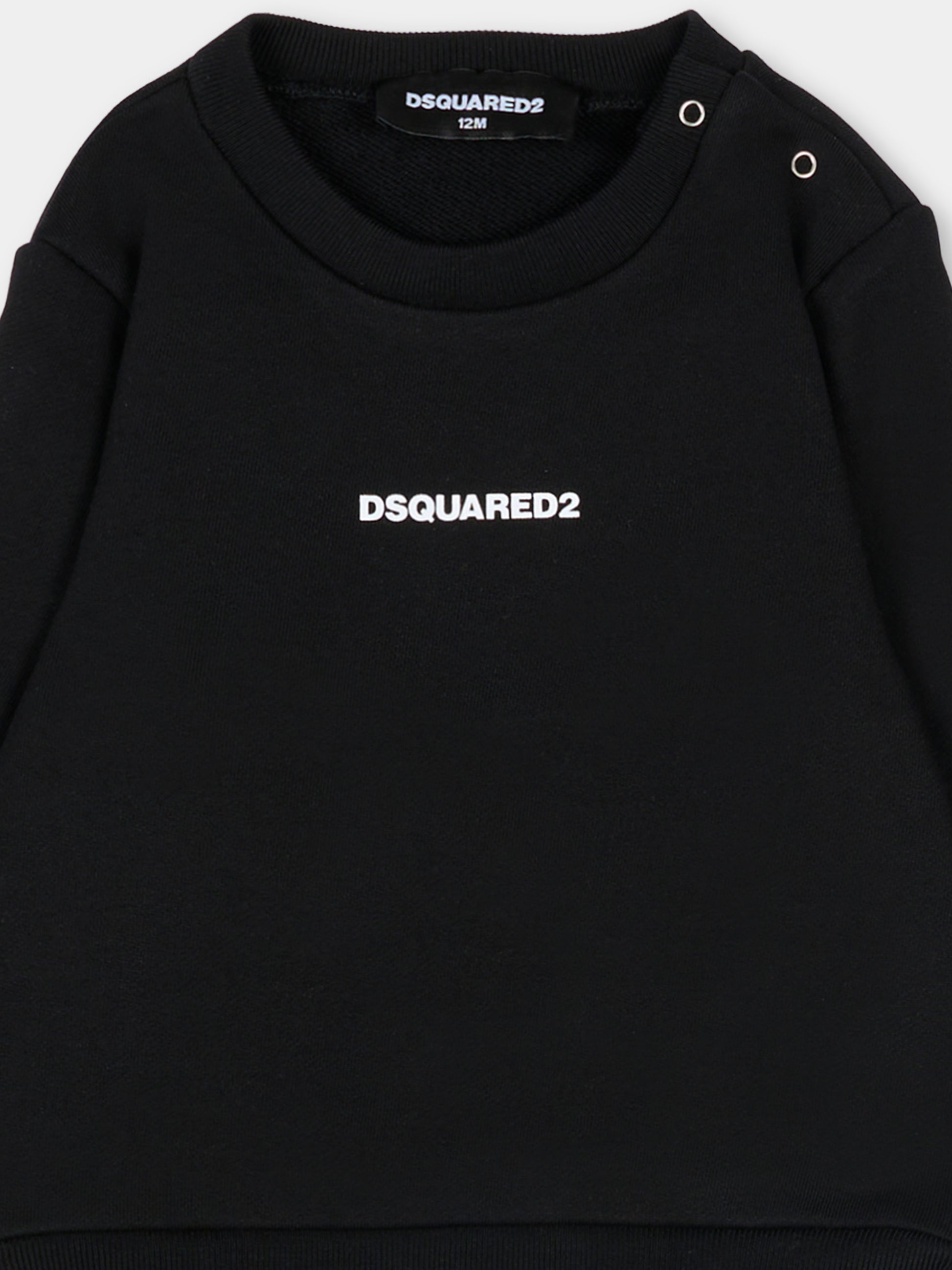 Completo nero per neonato con logo,Dsquared2,DQ3146 D0094 DQ900