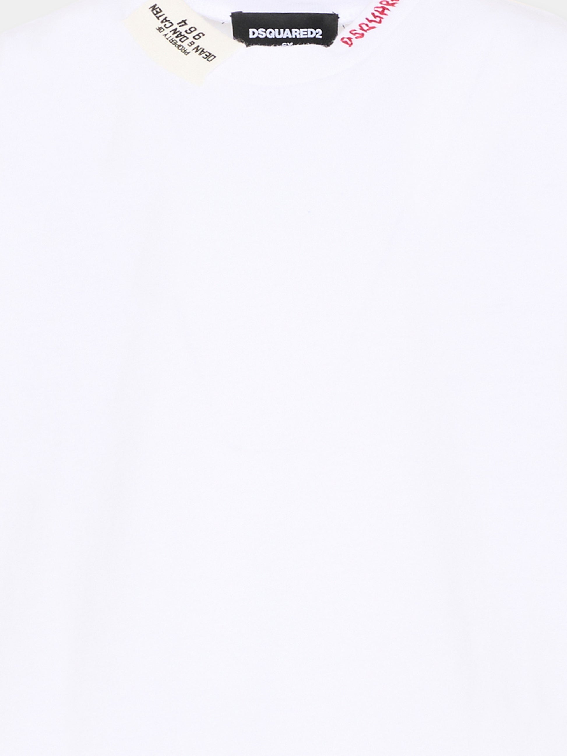T-Shirt bianca per bambino con logo,Dsquared2,DQ3161 D0AGP DQ100