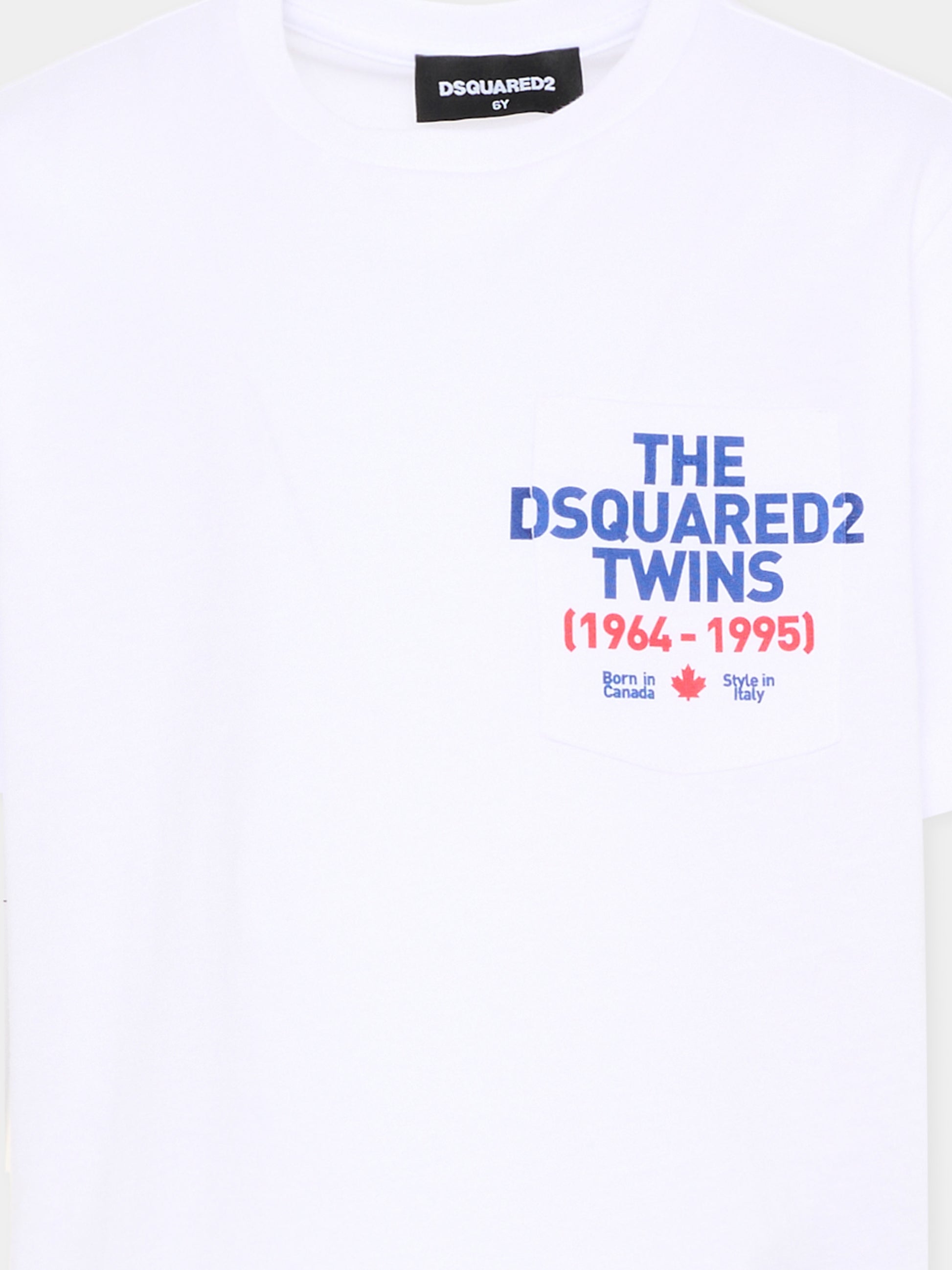 T-Shirt bianca per bambino con logo,Dsquared2,DQ3166 D004G DQ100