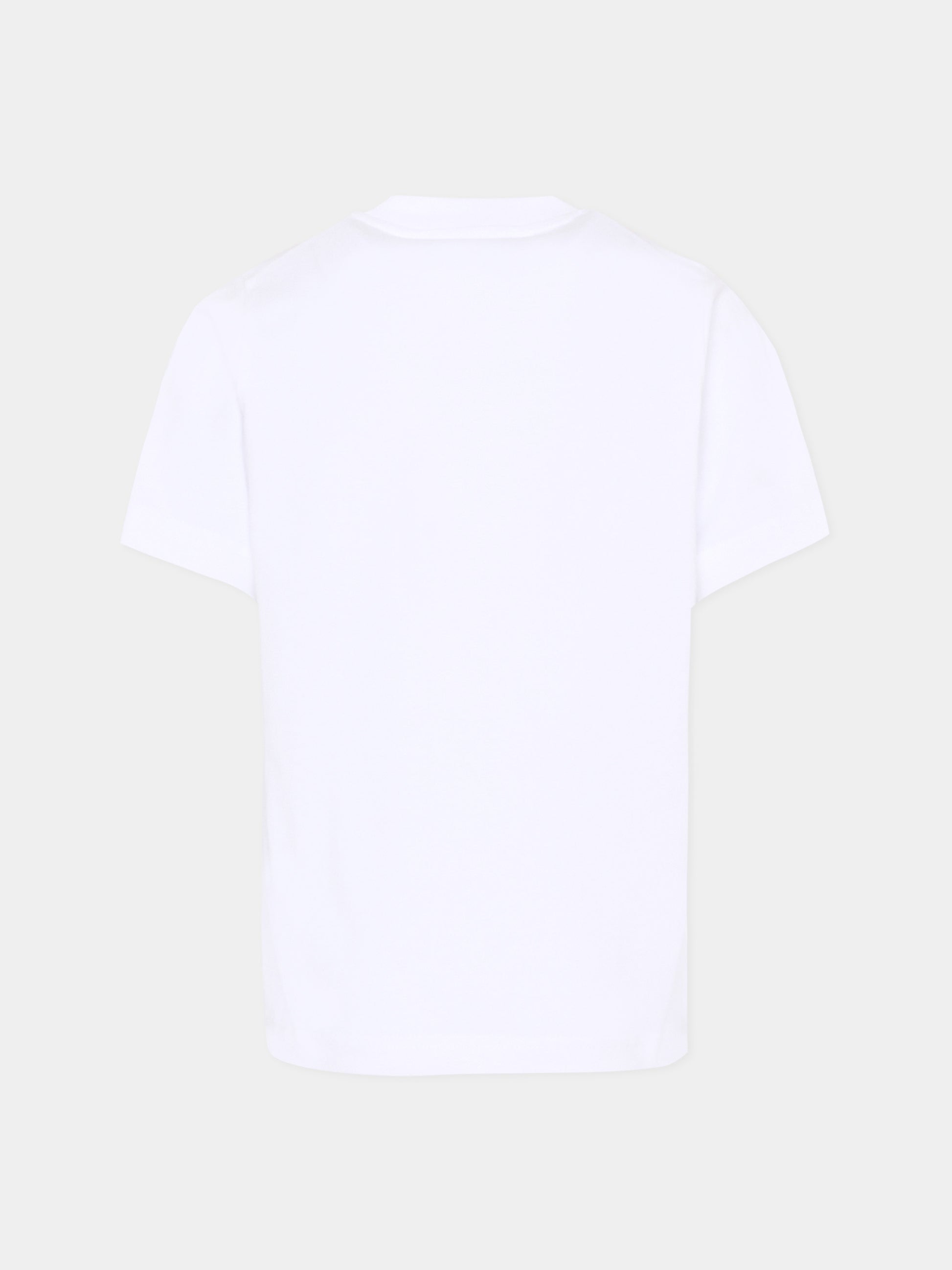 T-shirt bianca per bambino con logo e foglia d'acero,Dsquared2,DQ3176 D00XM DQ100