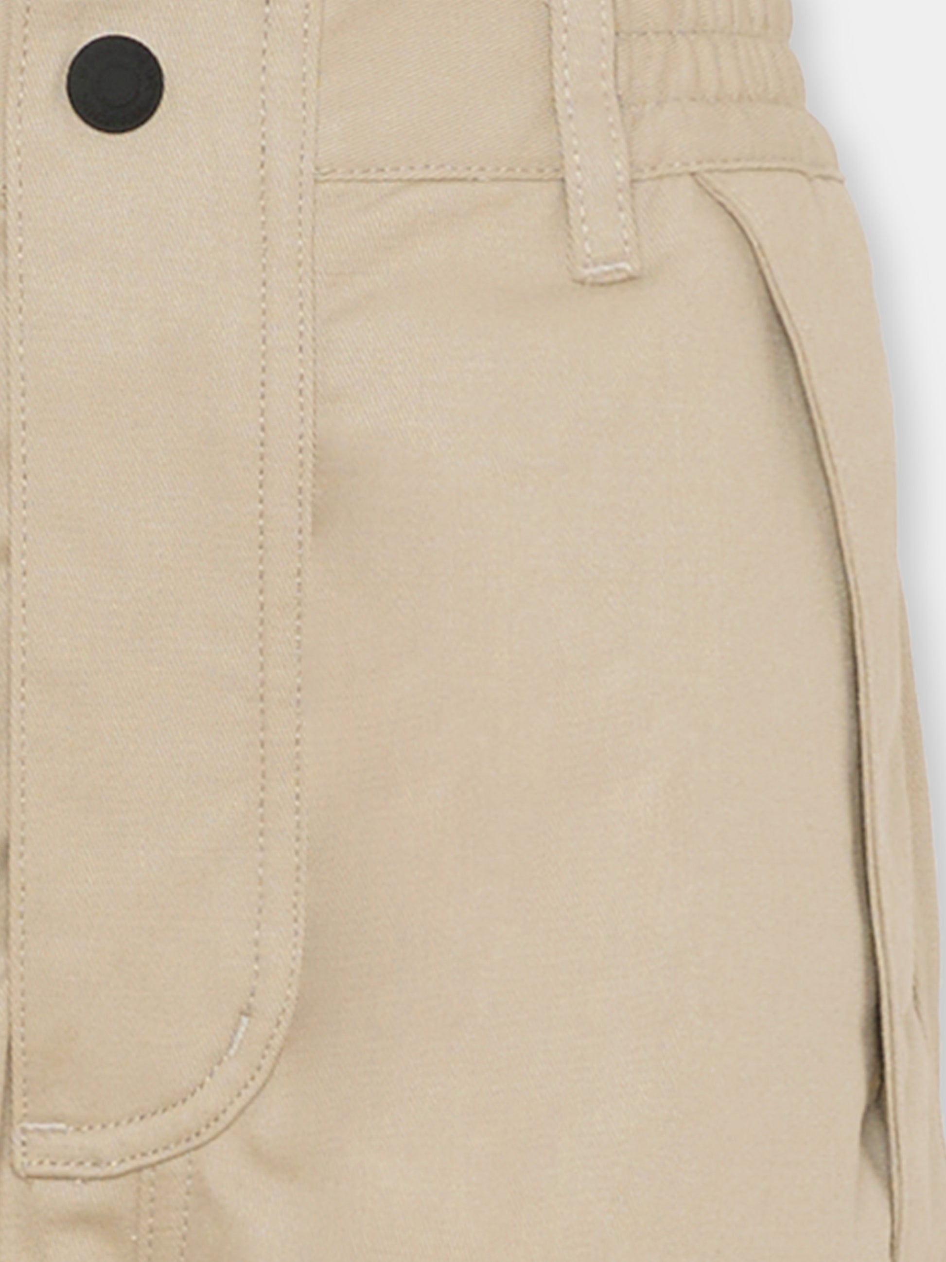 Pantaloni beige per bambino con logo,Dsquared2,DQ3210 D0AGK DQ717