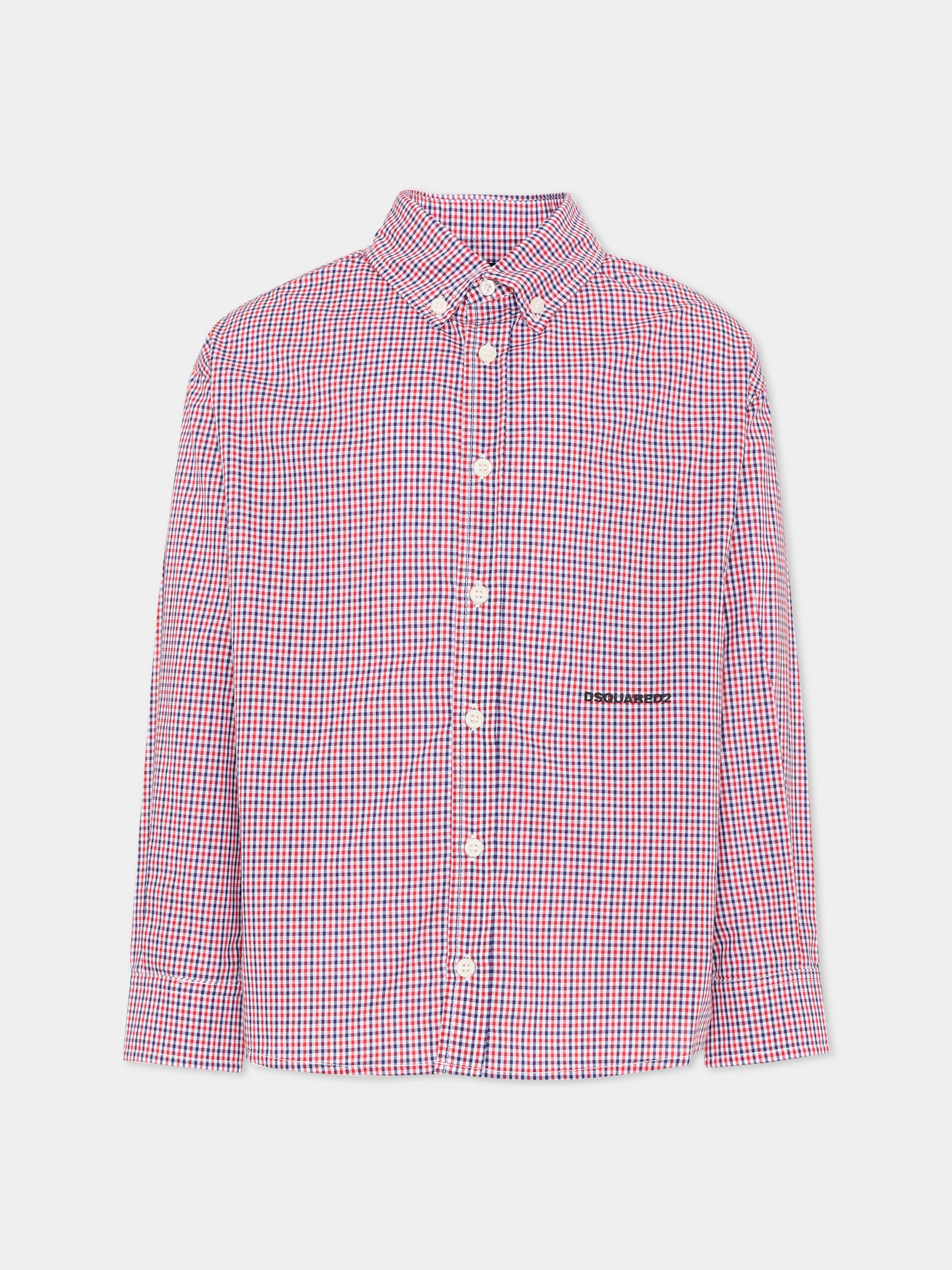 Camicia multicolor per bambino a quadretti,Dsquared2,DQ3227 D0AG3 DQ401