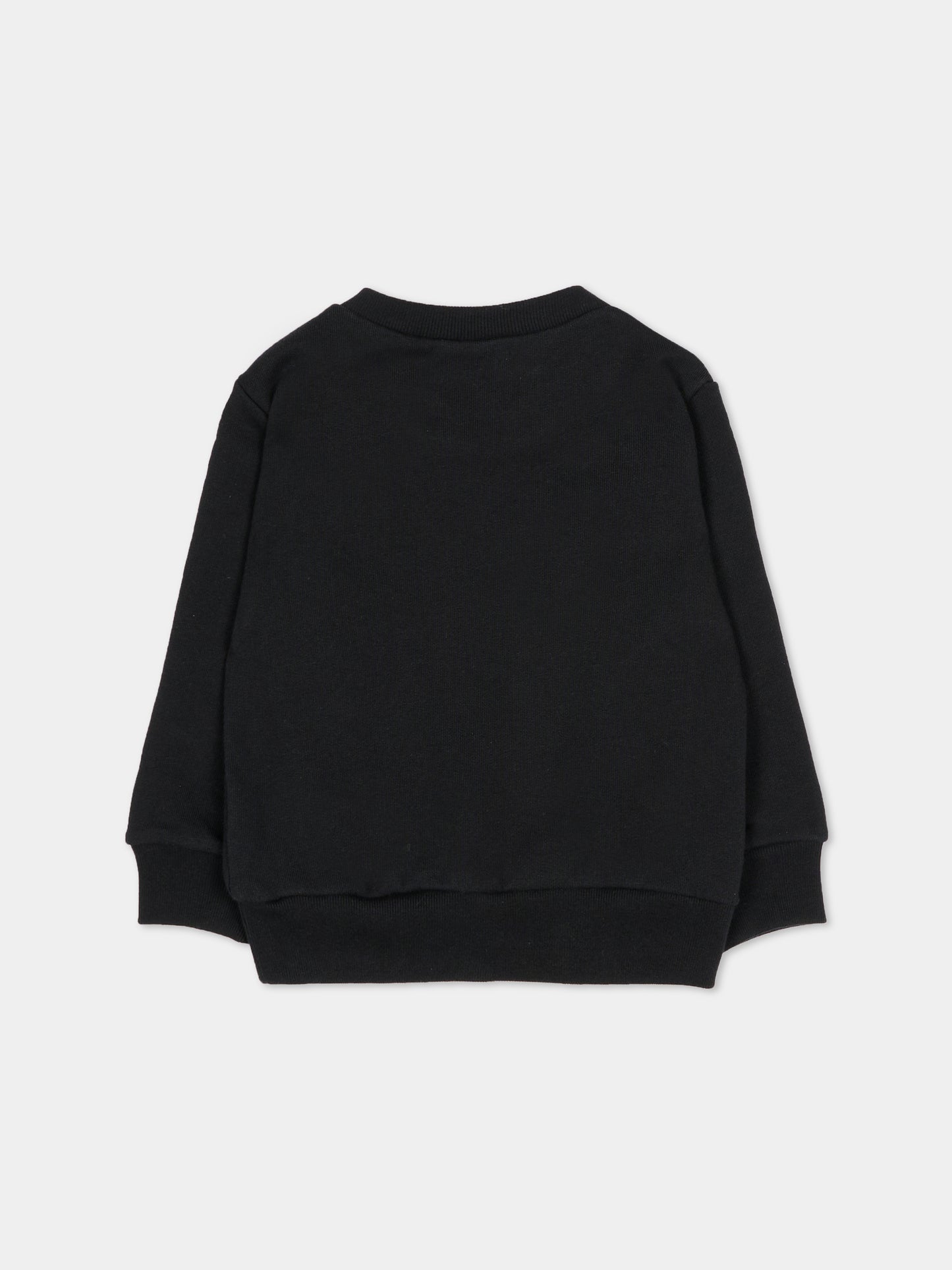 Felpa nera per neonato con logo e foglia d'acero,Dsquared2,DQ3279 D0AGW DQ900