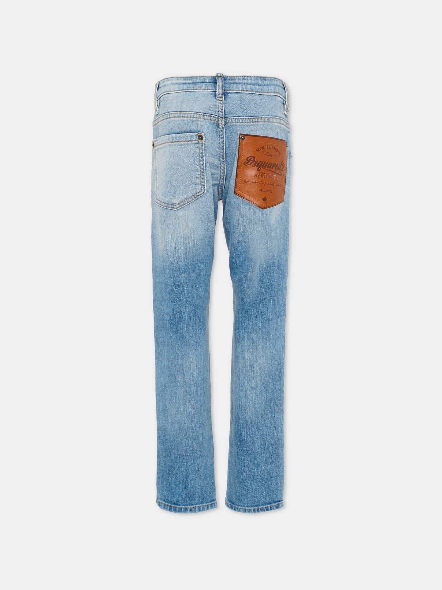Jeans denim per bambino con logo,Dsquared2,DQ3281 D0AF3 DQ01