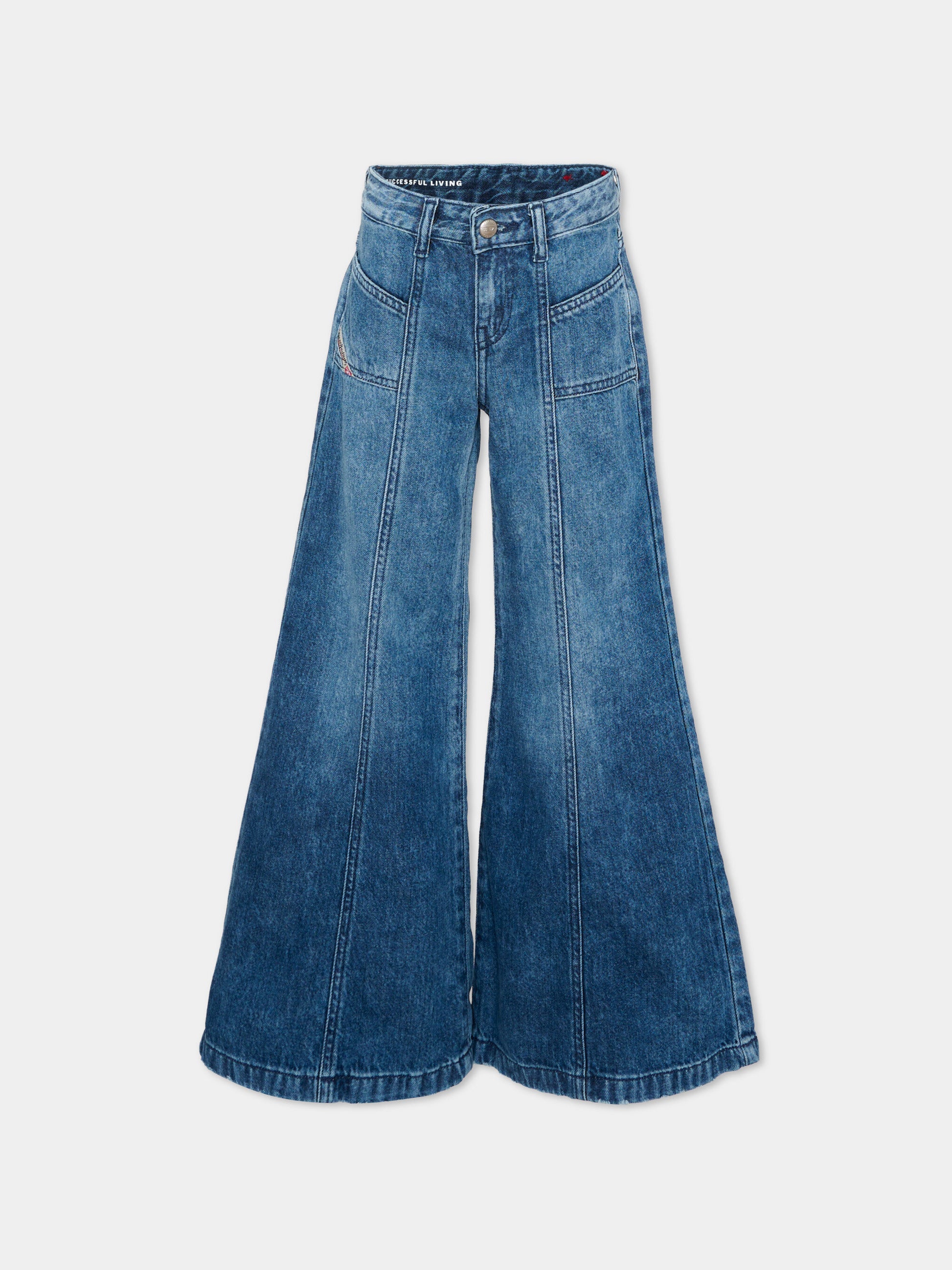 Jeans denim per bambina a zampa,Diesel,J02343 KXBSV K01