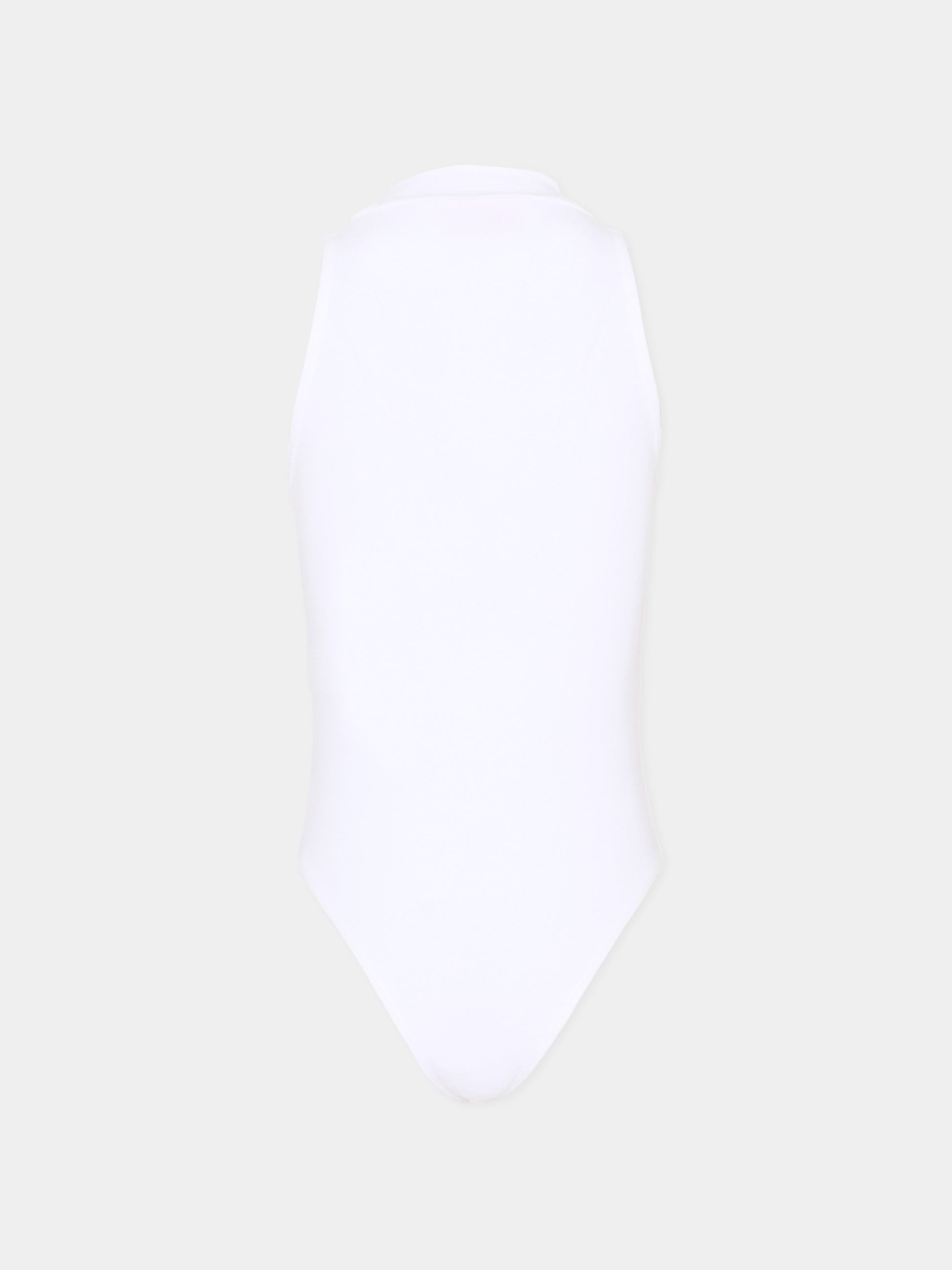 Top bianco per bambina con logo ricamato,Diesel,J02577 KYA0L K100