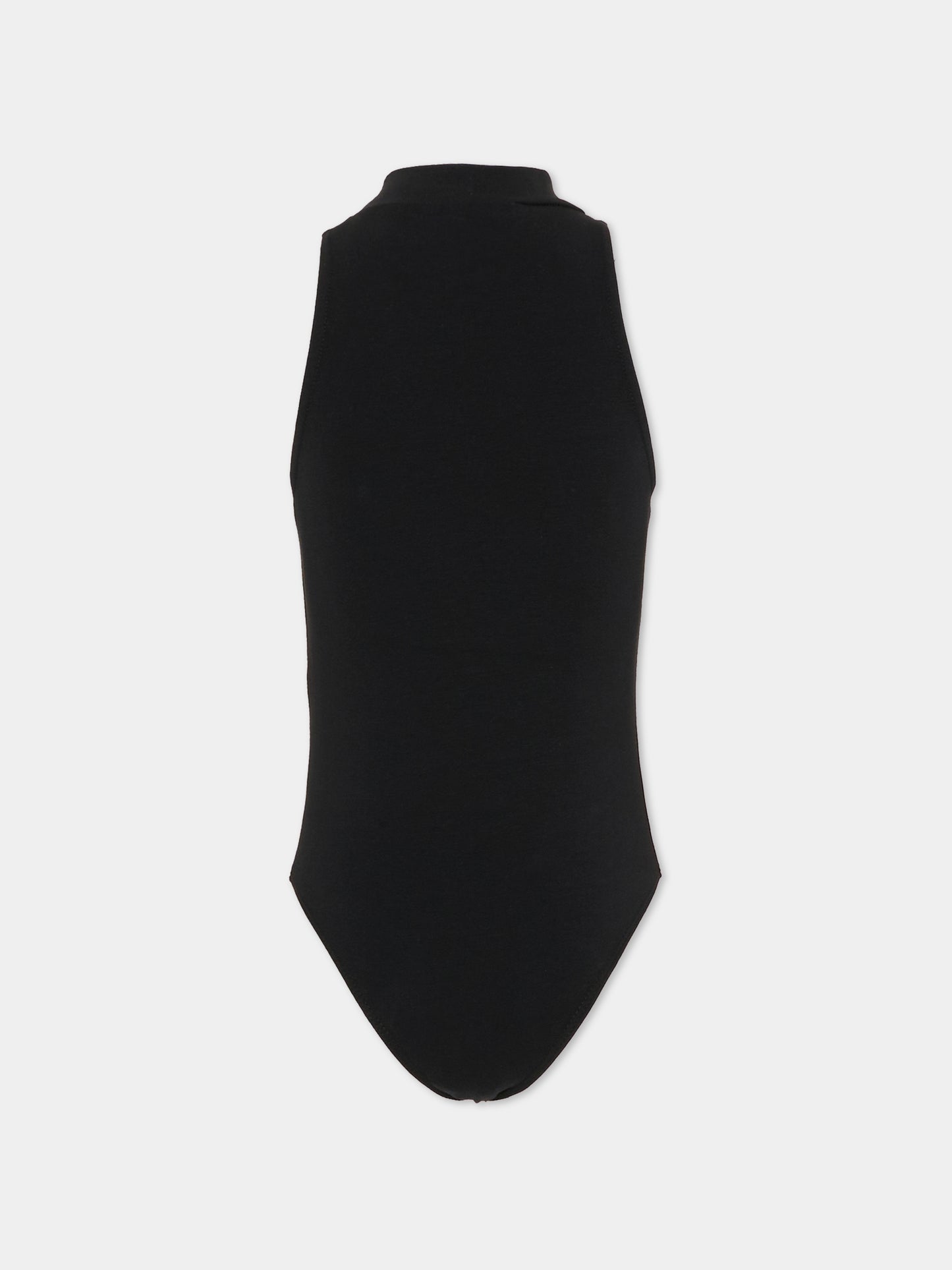 Top nero per bambina con logo ricamato,Diesel,J02577 KYA0L K900