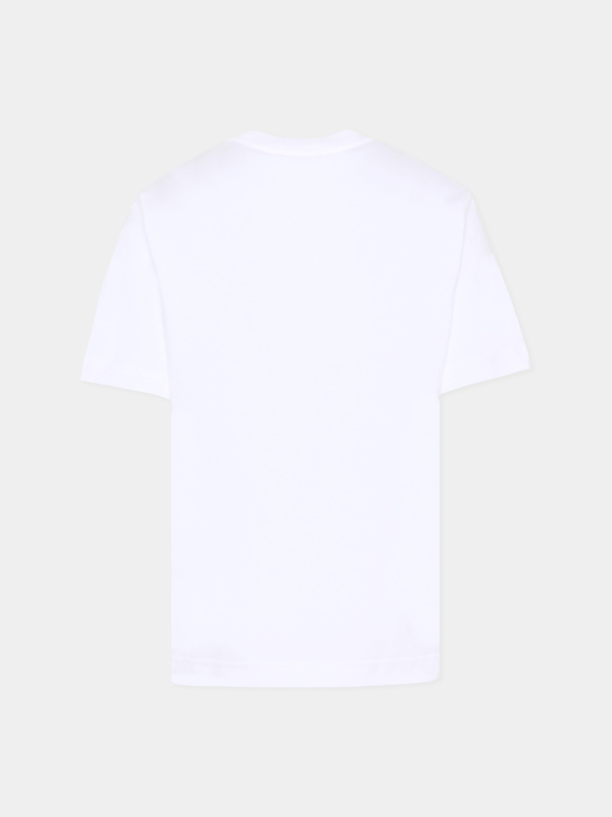 T-shirt bianca per bambini con loghi,Diesel,J02601 00YI9 K100