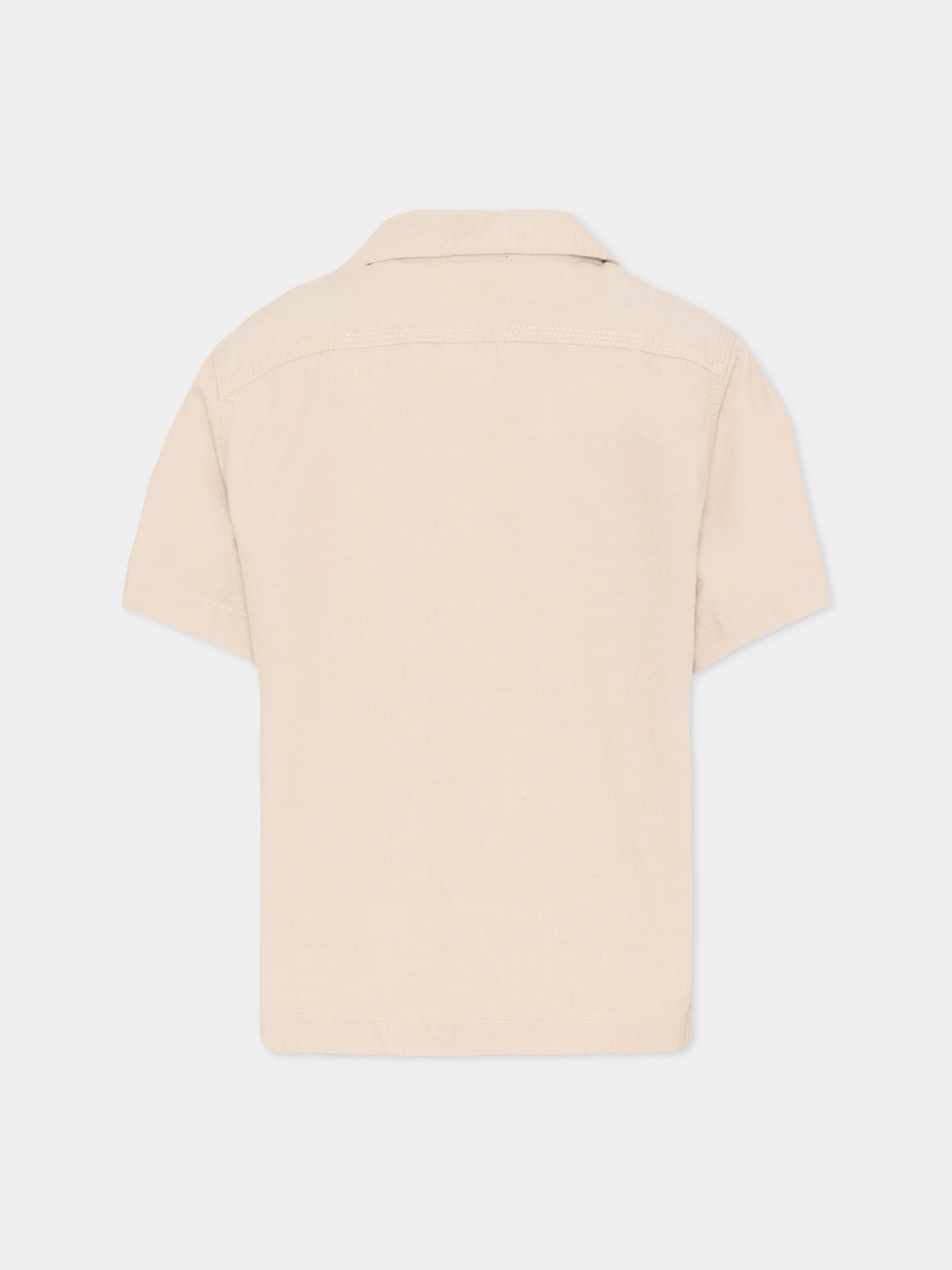 Camicia beige per bambino con logo,Diesel,J02671 KXBSN K141
