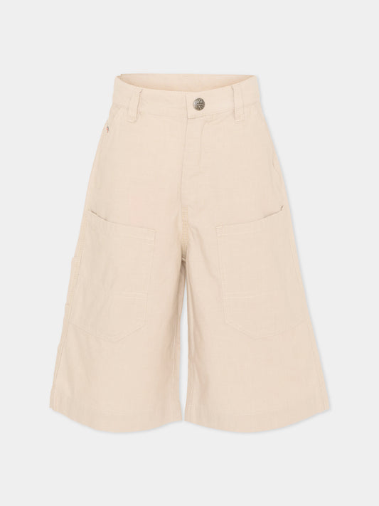 Shorts beige per bambino con tasche cargo,Diesel,J02678 KXBSN K141