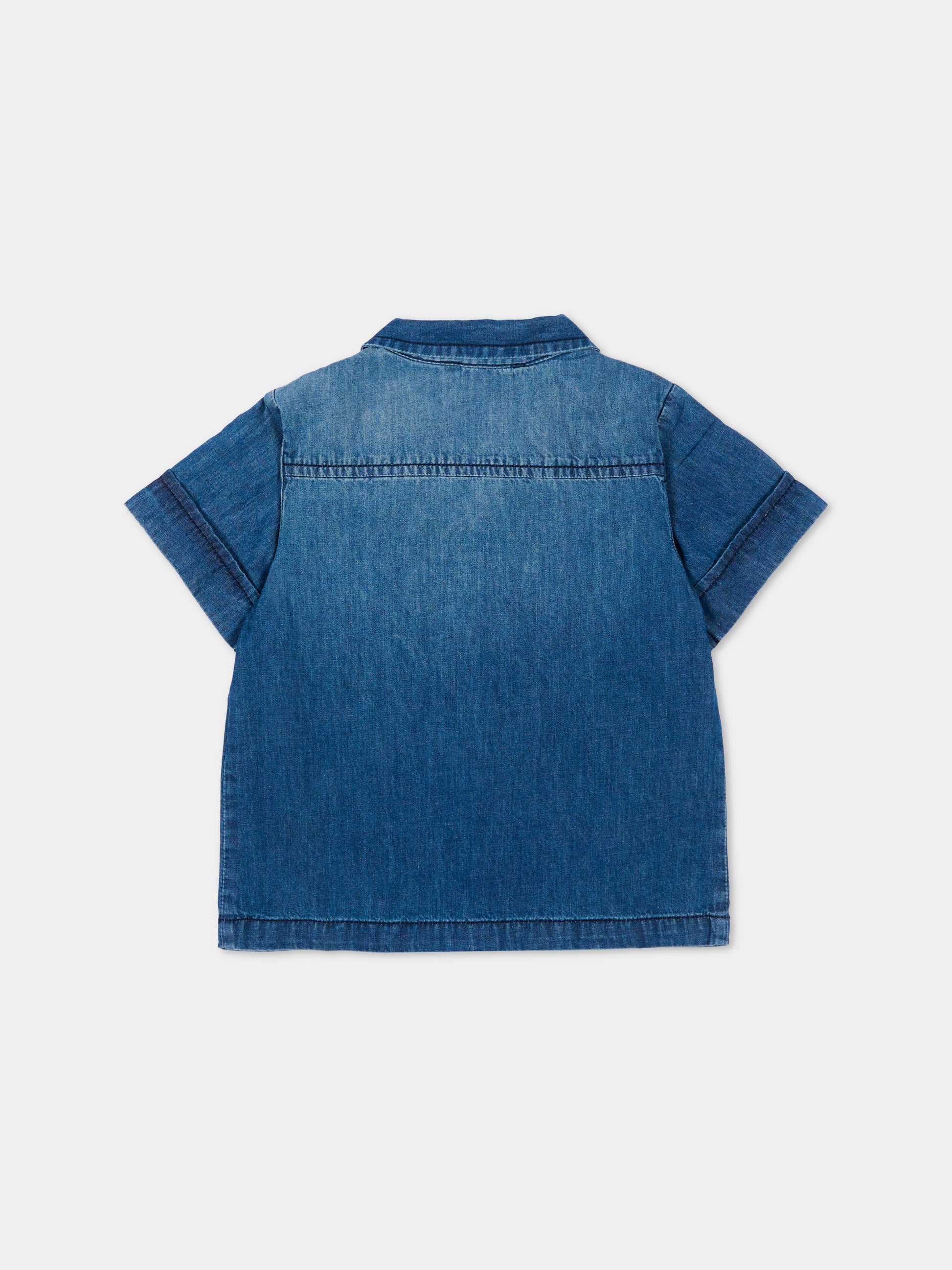 Camicia denim per neonato con logo,Diesel,K00724 KXBRW K01