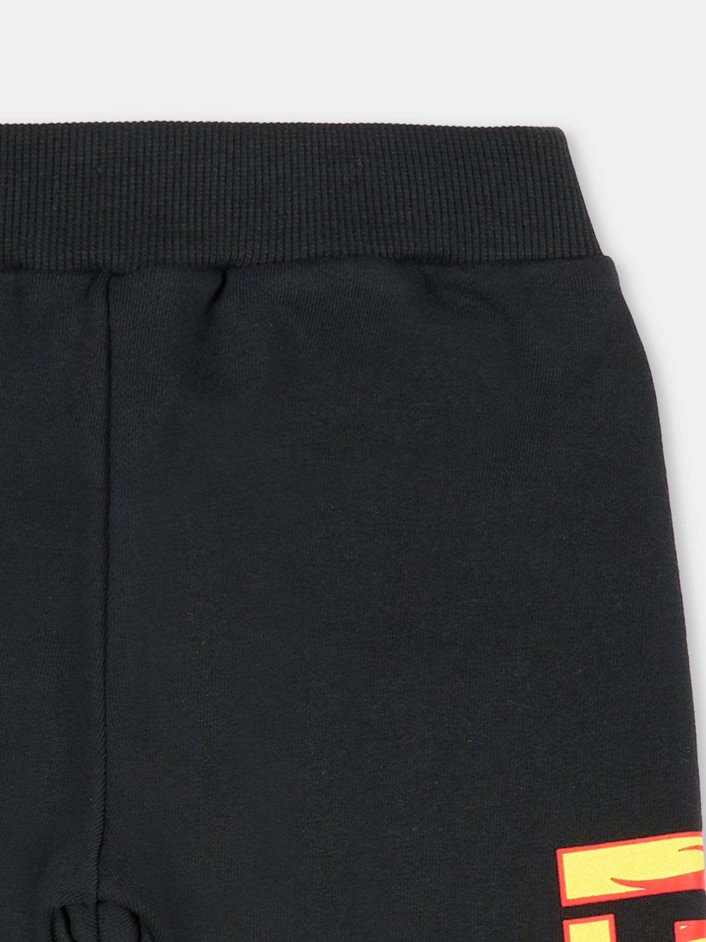 Pantaloni neri per neonato con logo,Diesel,K00732 KYAVF K900