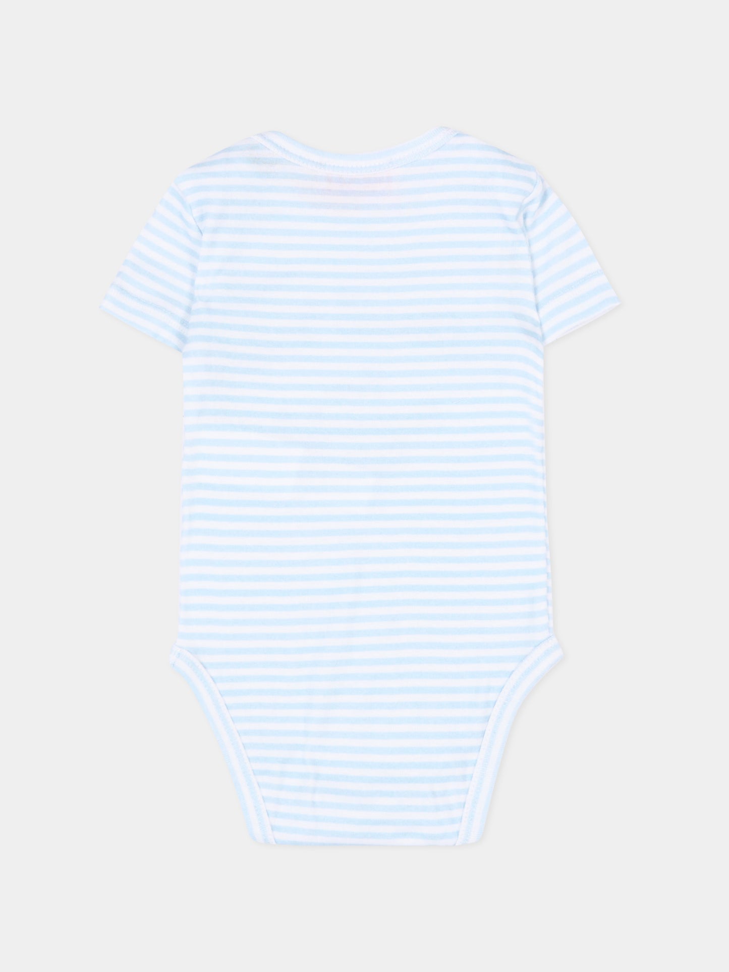 Set body azzurro a righe per neonato,Diesel,N00094 KYA01 K817A