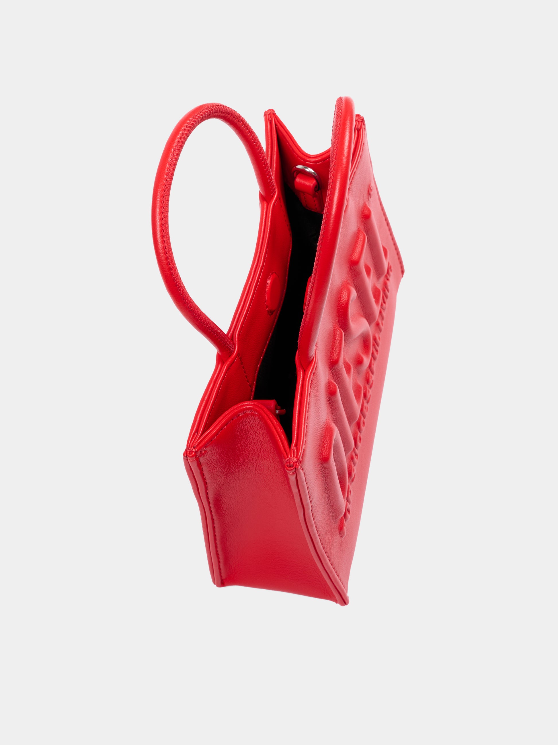 Borsa rossa DSL 3D Mini per bambina con logo,Diesel,J02529 P8073 T4346