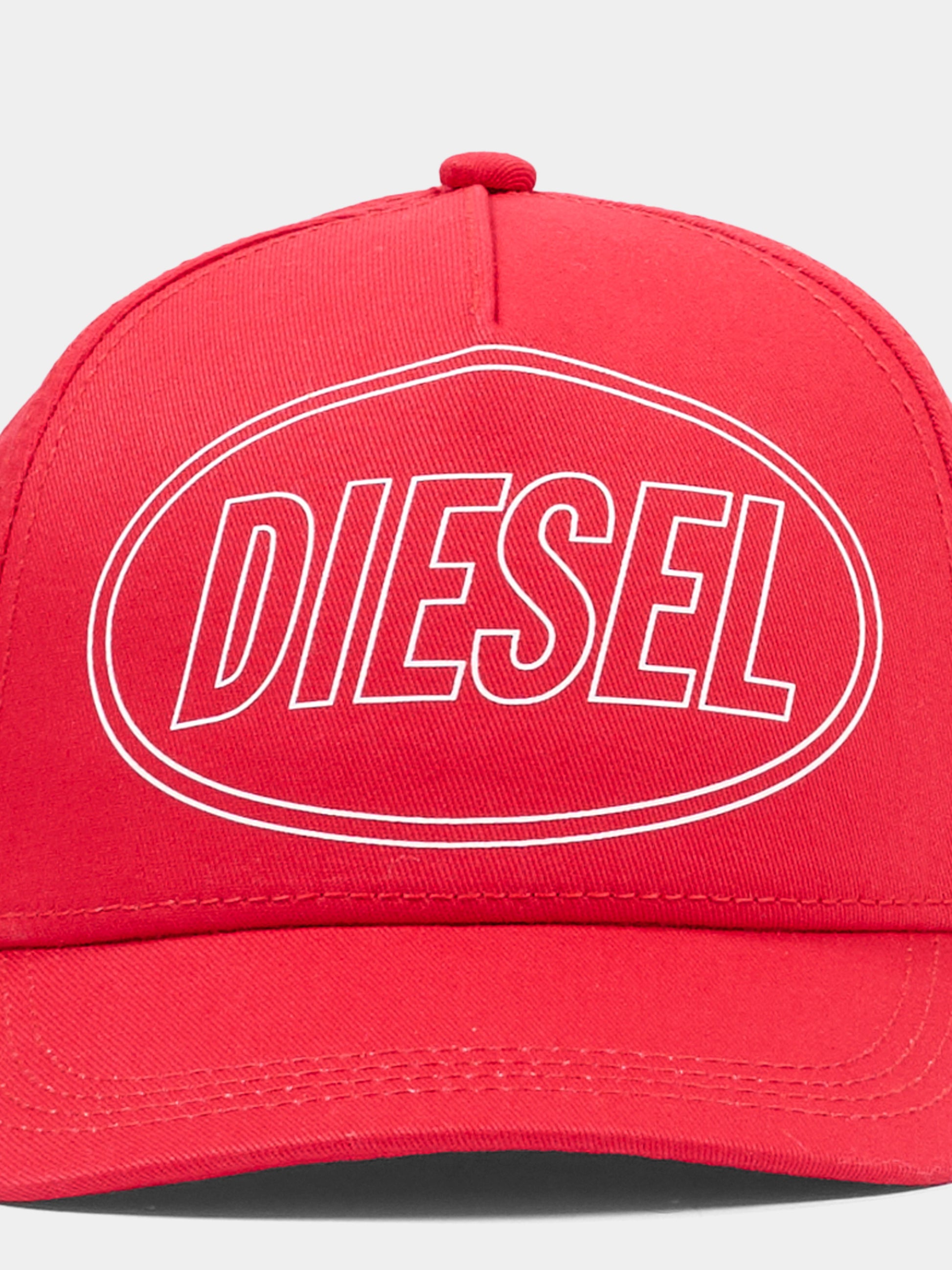 Cappello rosso per bambino con logo,Diesel,J02707 KXA77 K405
