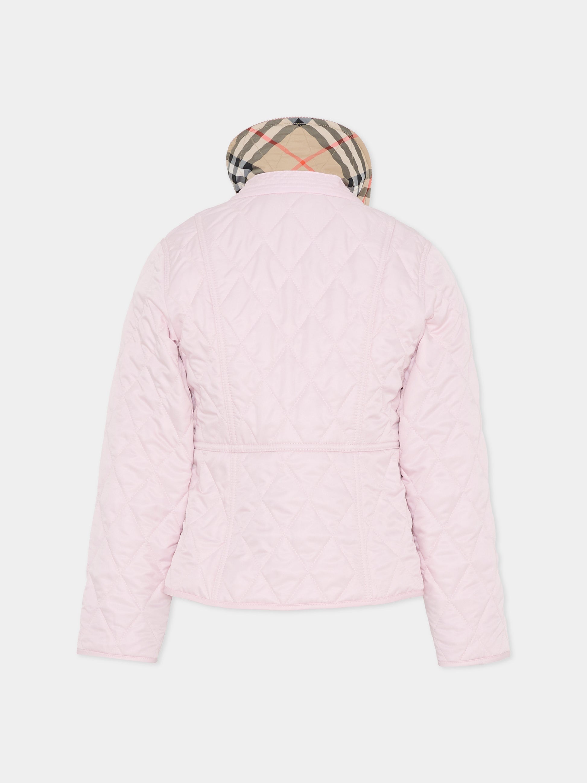 Giubbotto rosa per bambina,Burberry Kids,8117288 A1445