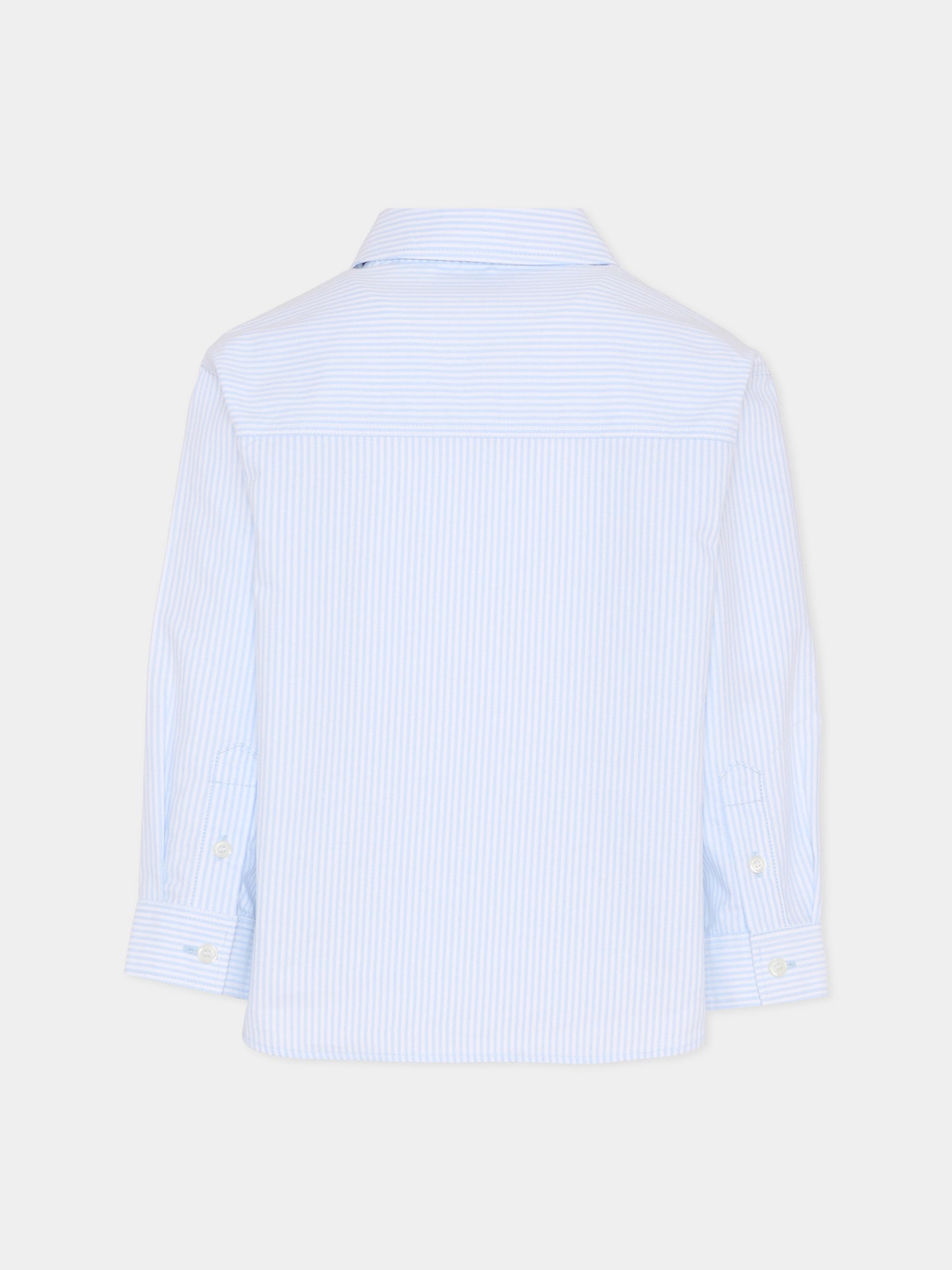 Camicia celeste per bambino con cavaliere equestre,Burberry Kids,8117804 A2222