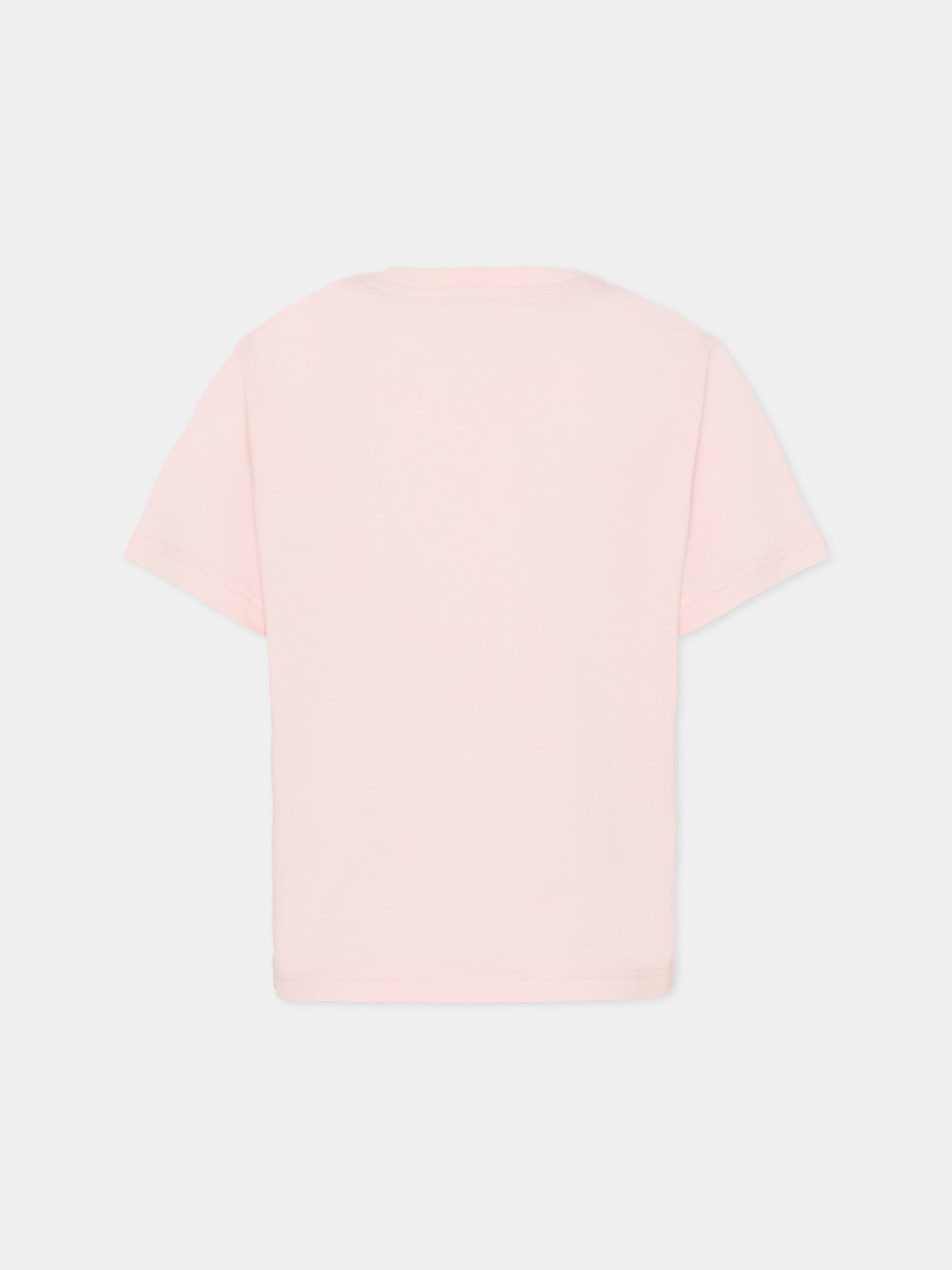 T-shirt rosa per bambina con orsetto Thomas,Burberry Kids,8117421 A1439