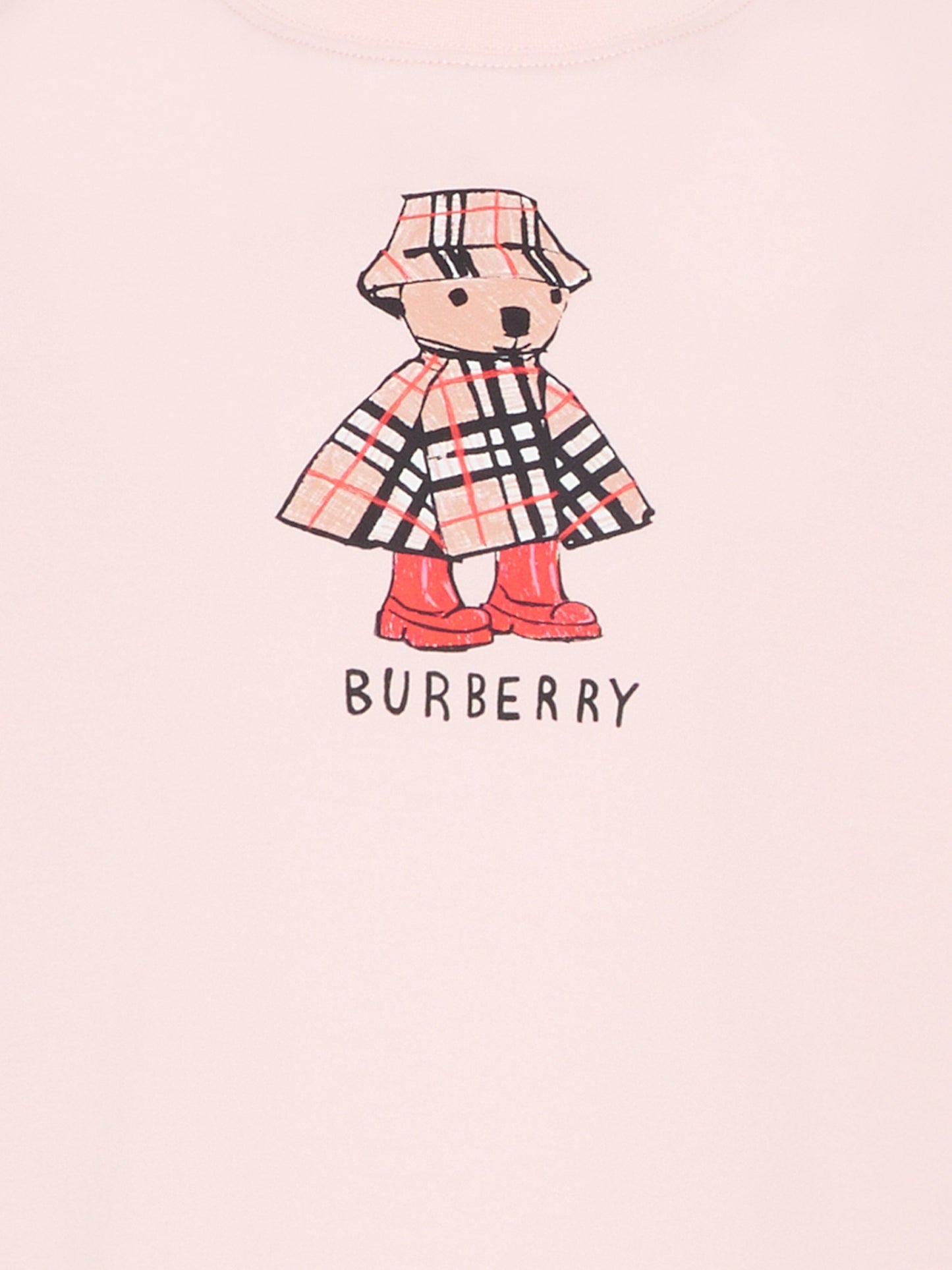 T-shirt rosa per bambina con orsetto Thomas,Burberry Kids,8117421 A1439
