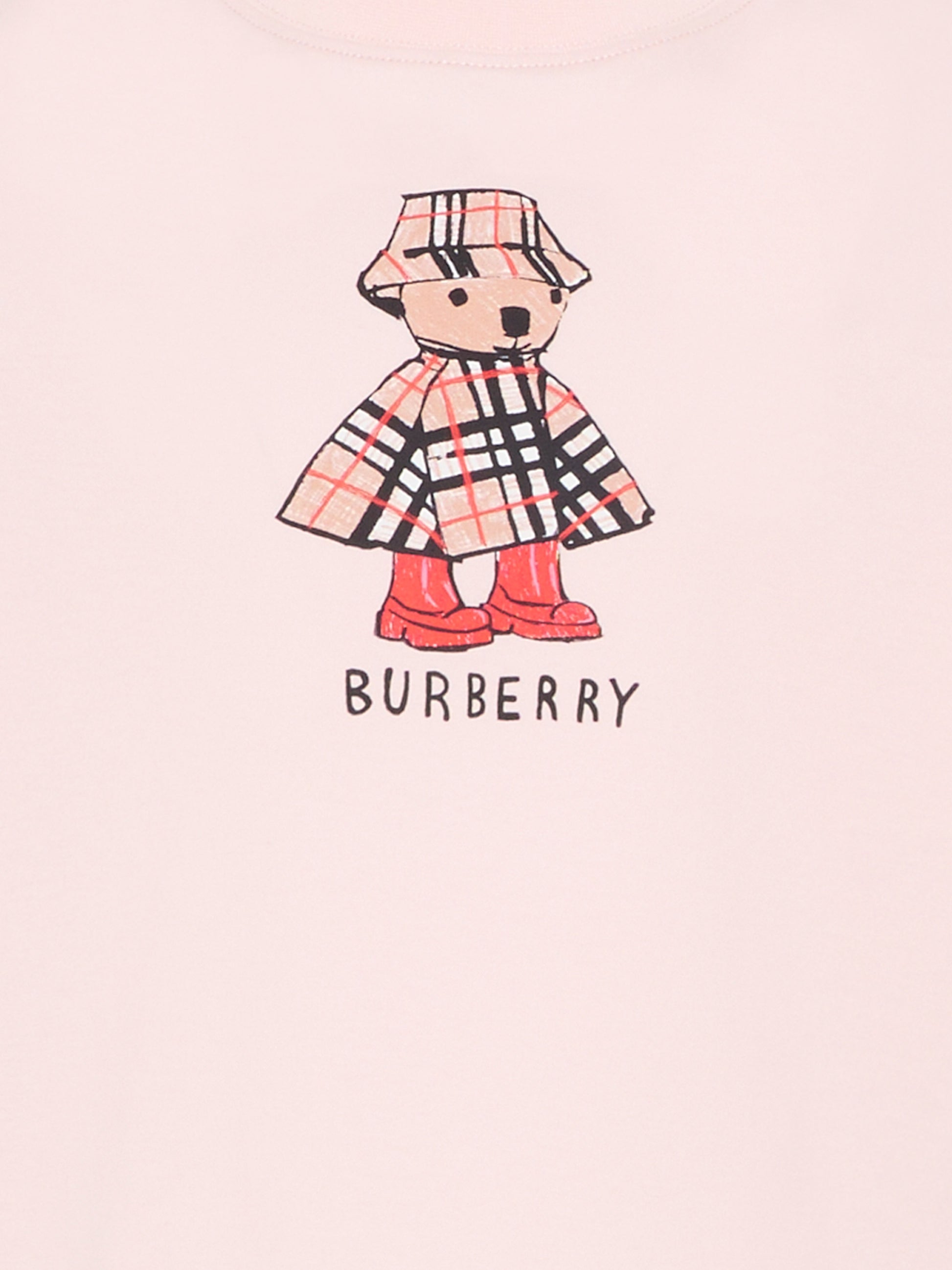 T-shirt rosa per bambina con orsetto Thomas,Burberry Kids,8117421 A1439