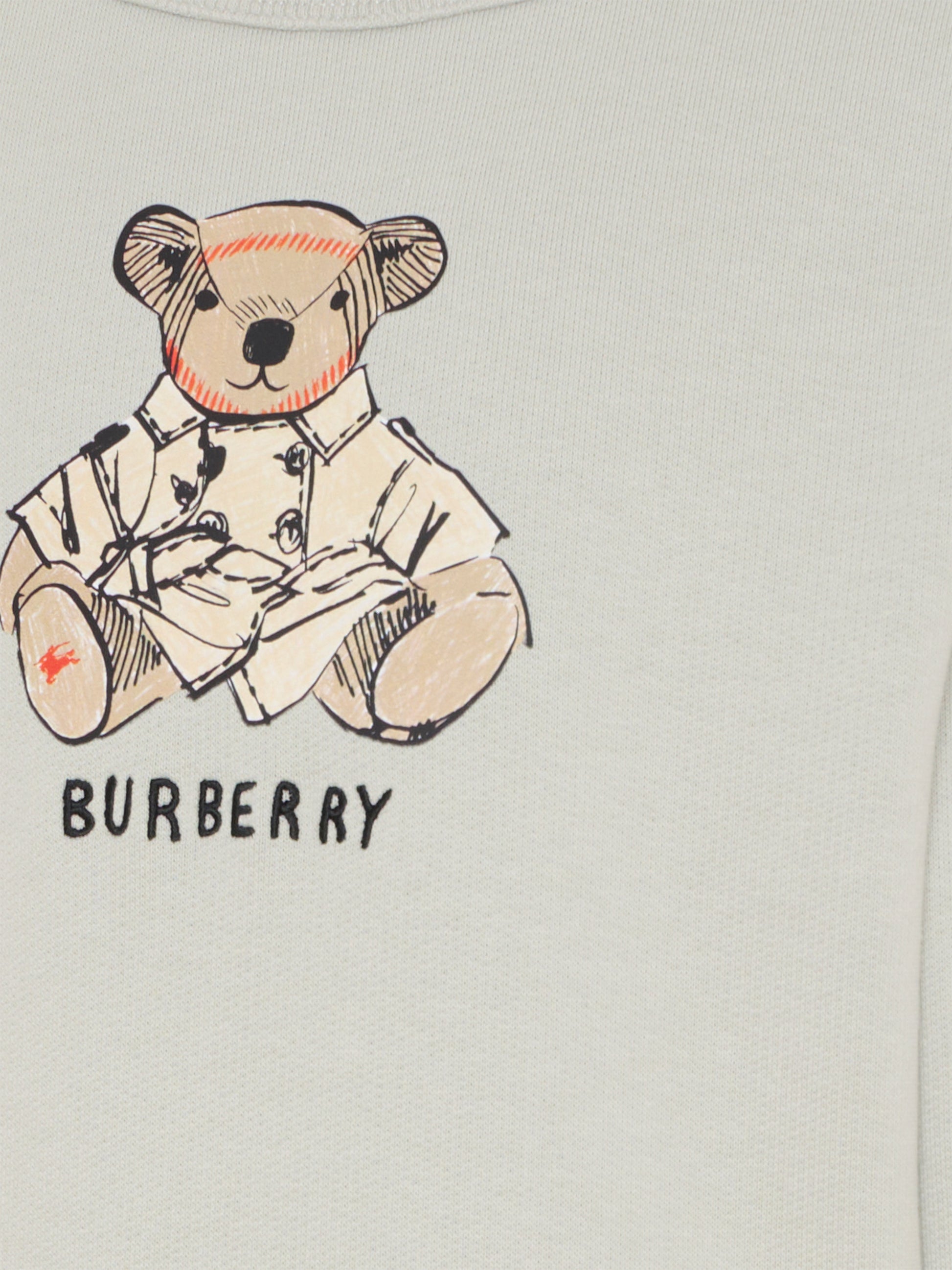 Felpa grigia per bambini con orsetto Thomas,Burberry Kids,8119407 C4364