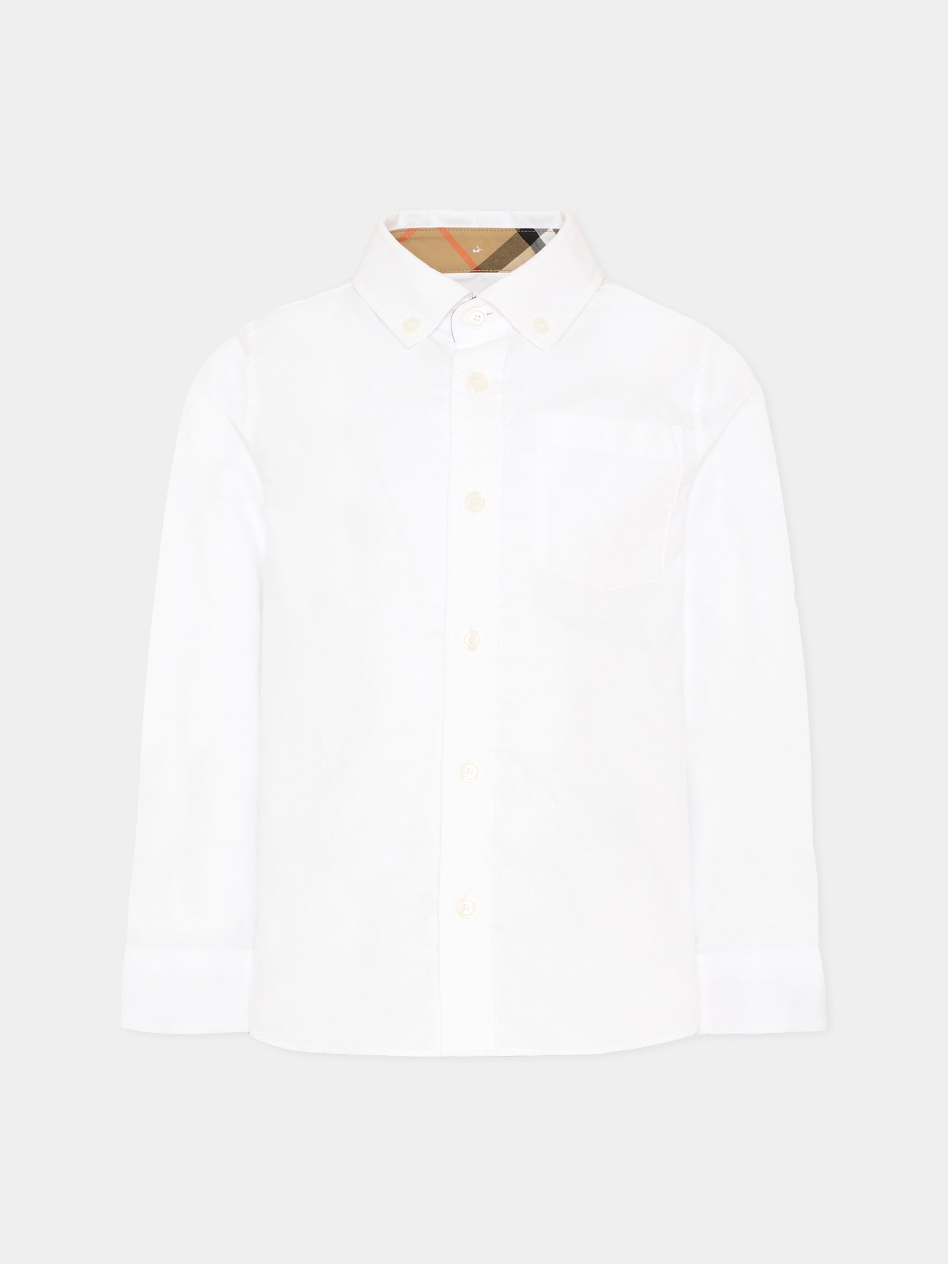 Camicia bianca per bambino,Burberry Kids,8117168 A1464