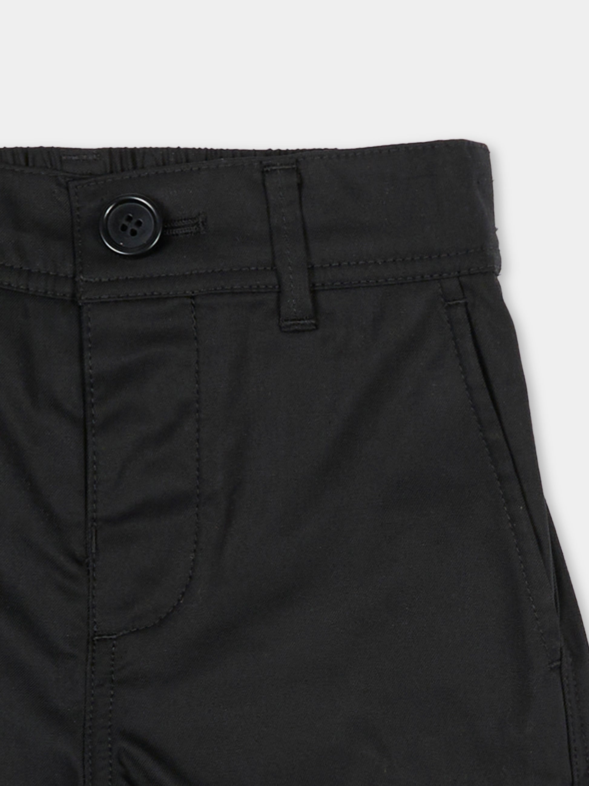 Shorts neri per neonato con check vintage,Burberry Kids,8122522 A1189