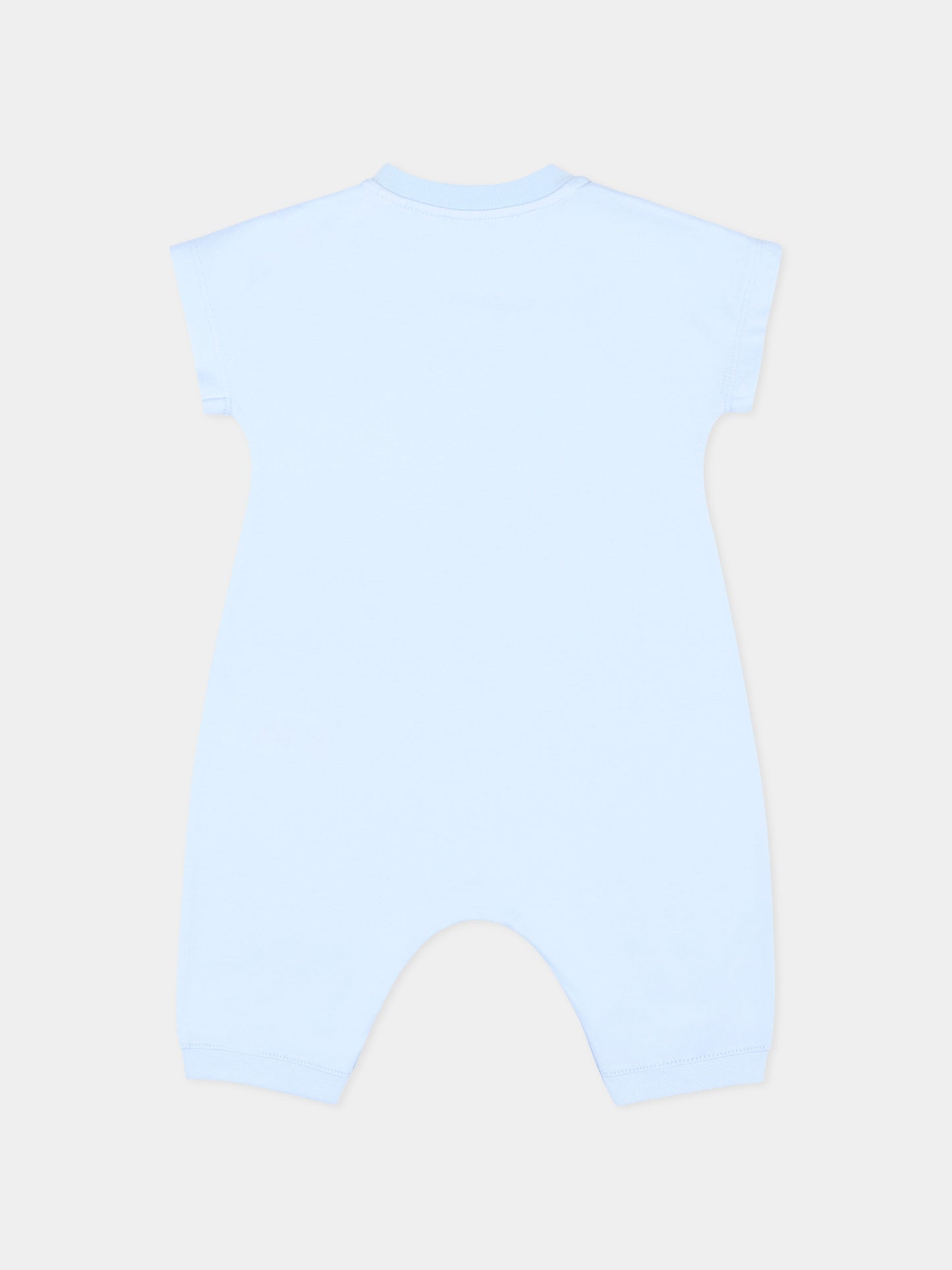 Pagliaccetto celeste per neonato con orsetto Thomas,Burberry Kids,8119305 A2165