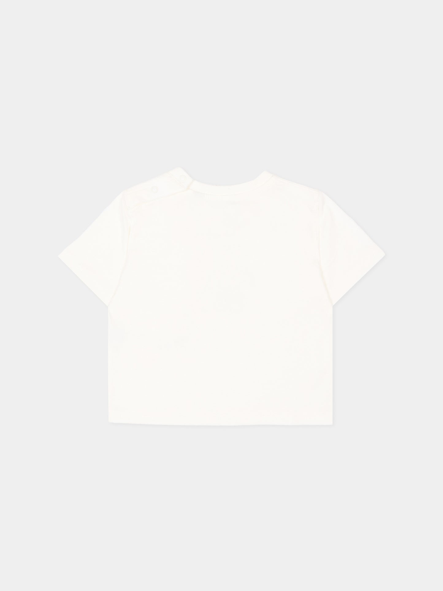 T-Shirt avorio per neonata con orsetto Thomas,Burberry Kids,8121278 A2014