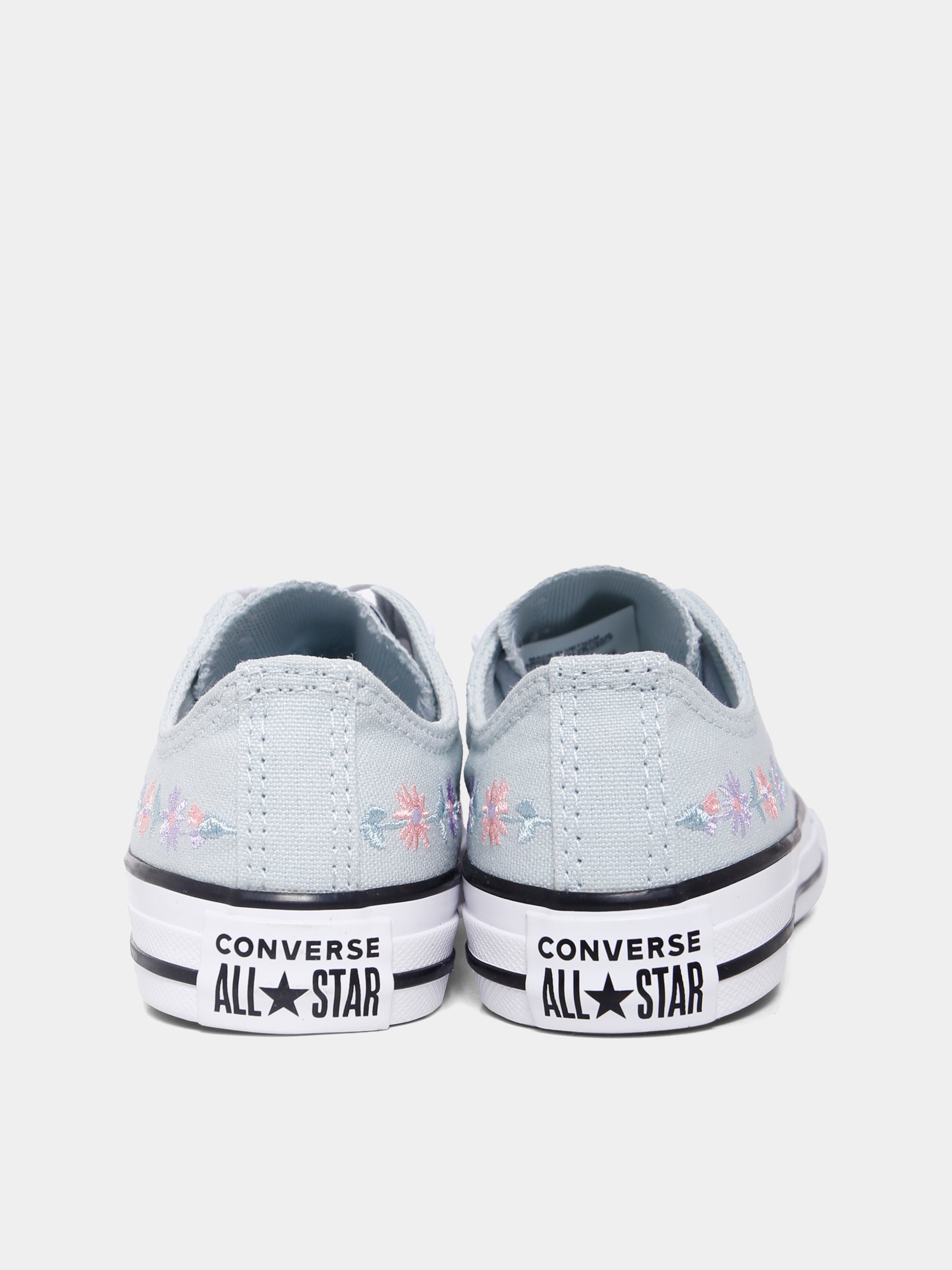 Sneakers Chuck Taylor All Star verdi per bambina con fiori ricamati,Converse,A11776C