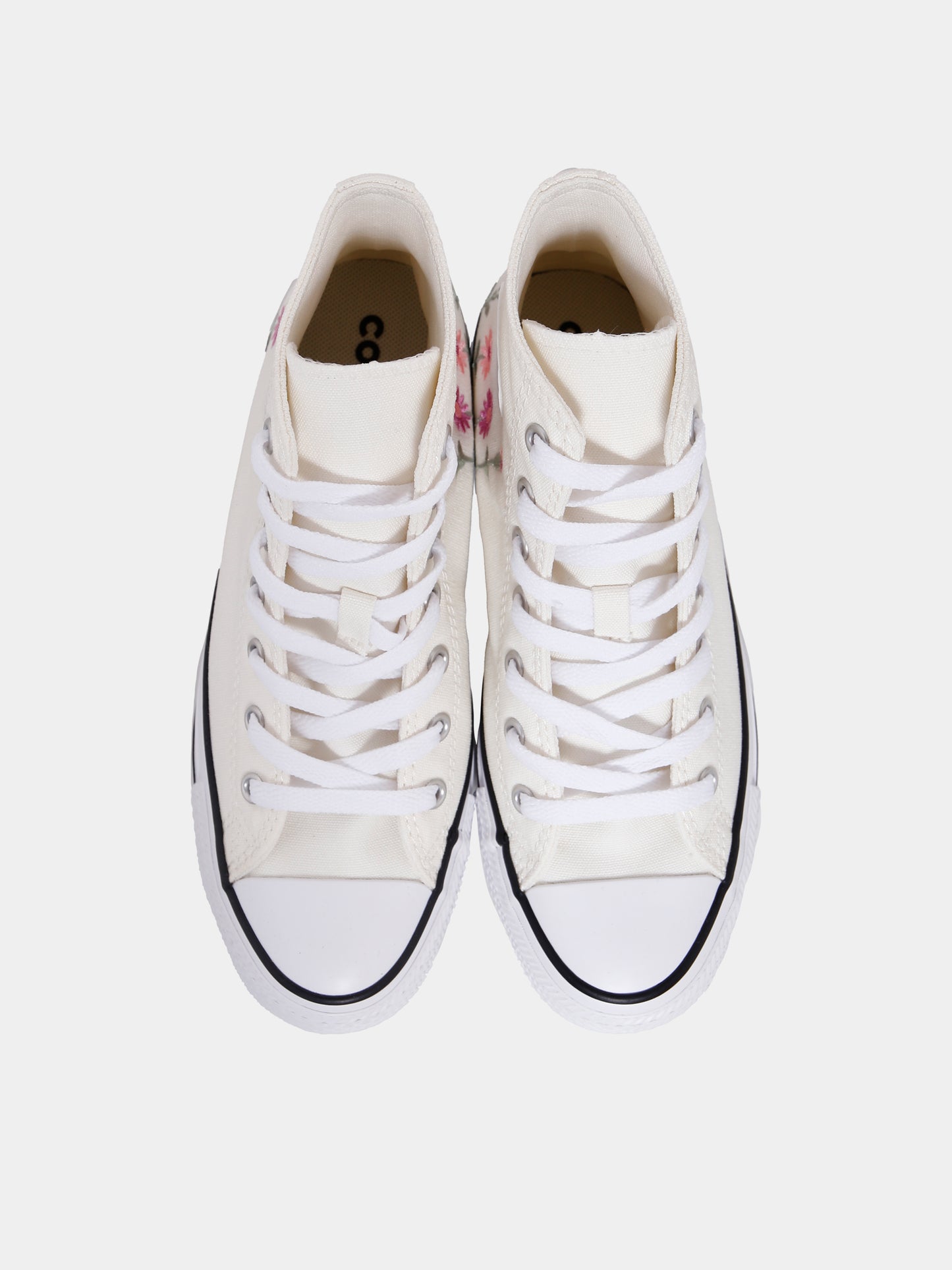 Sneakers Chuck Taylor All Star avorio per bambina con fiori ricamati,Converse,A11774C