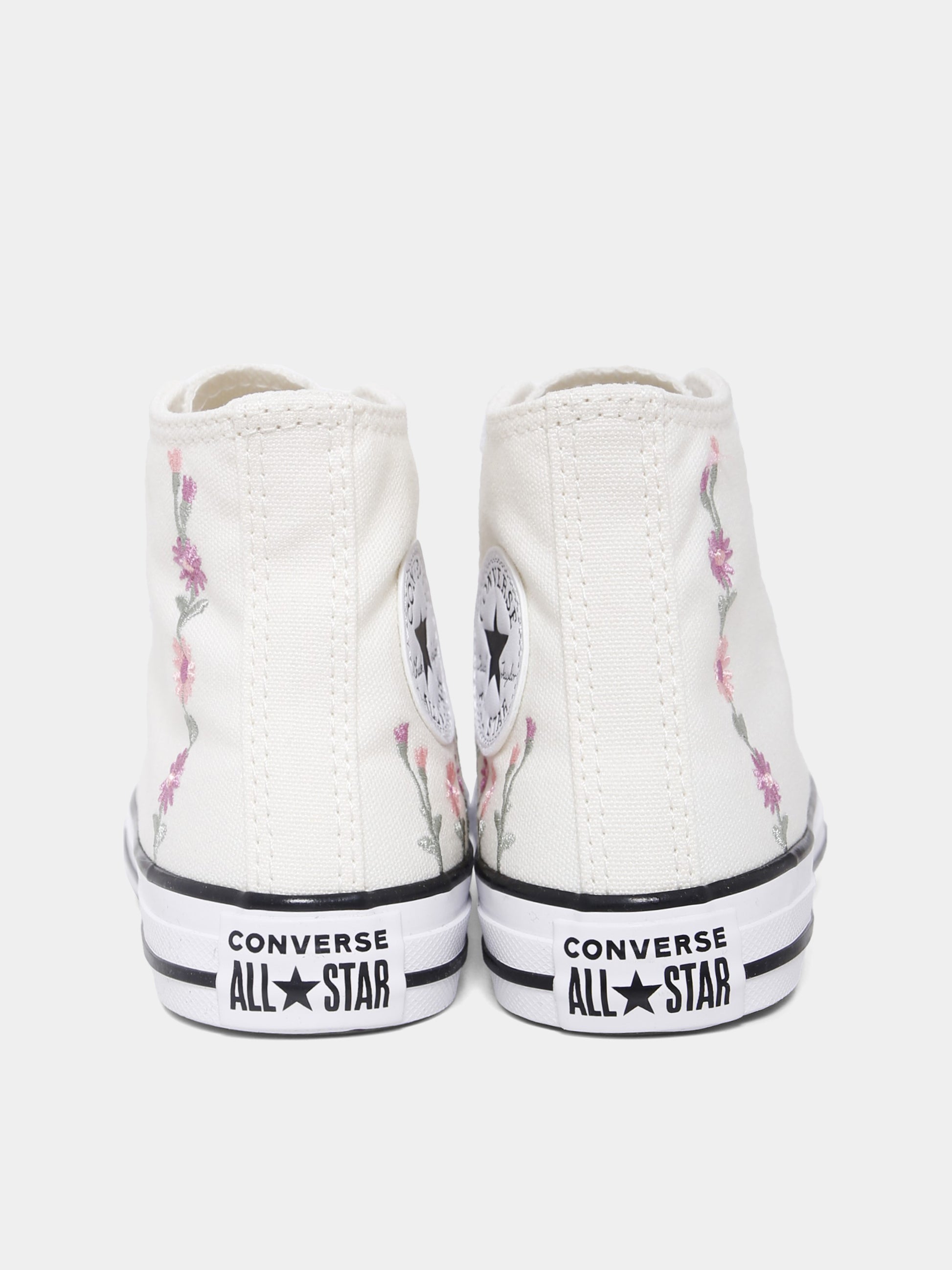 Sneakers Chuck Taylor All Star avorio per bambina con fiori ricamati,Converse,A11775C