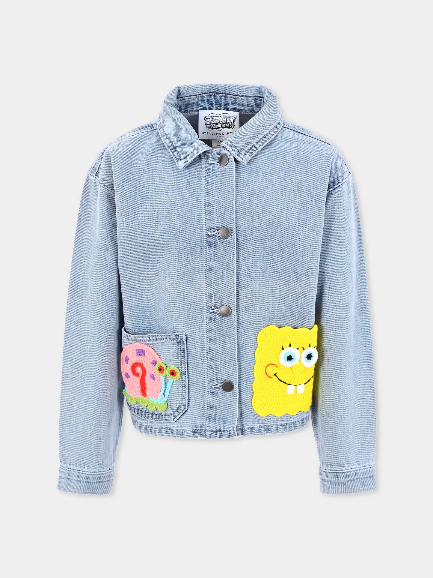 Giubbotto di jeans denim per bambina con SpongeBob,Stella Mccartney Kids,TW2B27 Z0746 600