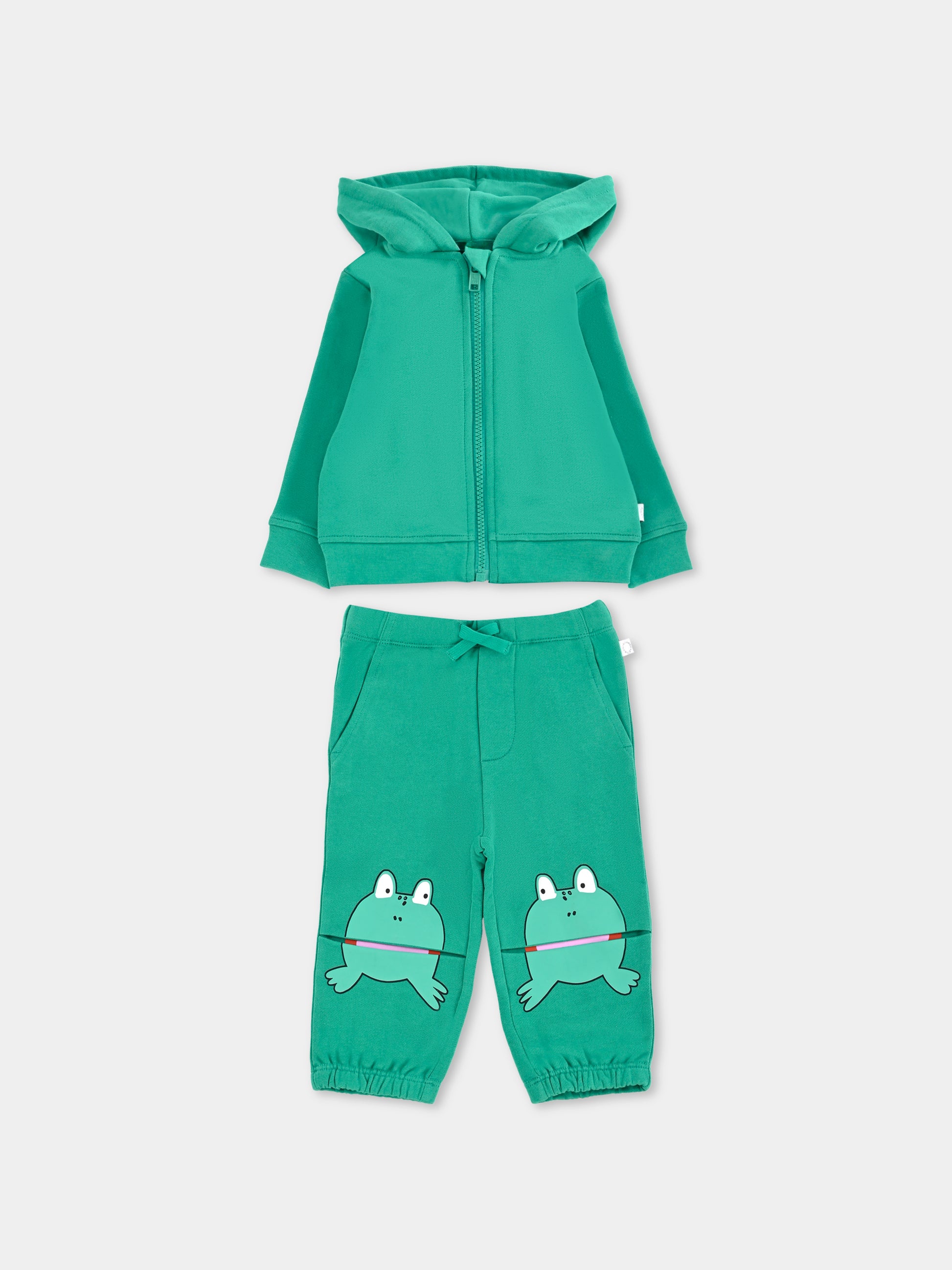 Completo verde per neonato con rana,Stella Mccartney Kids,TW3530 Z0499 752