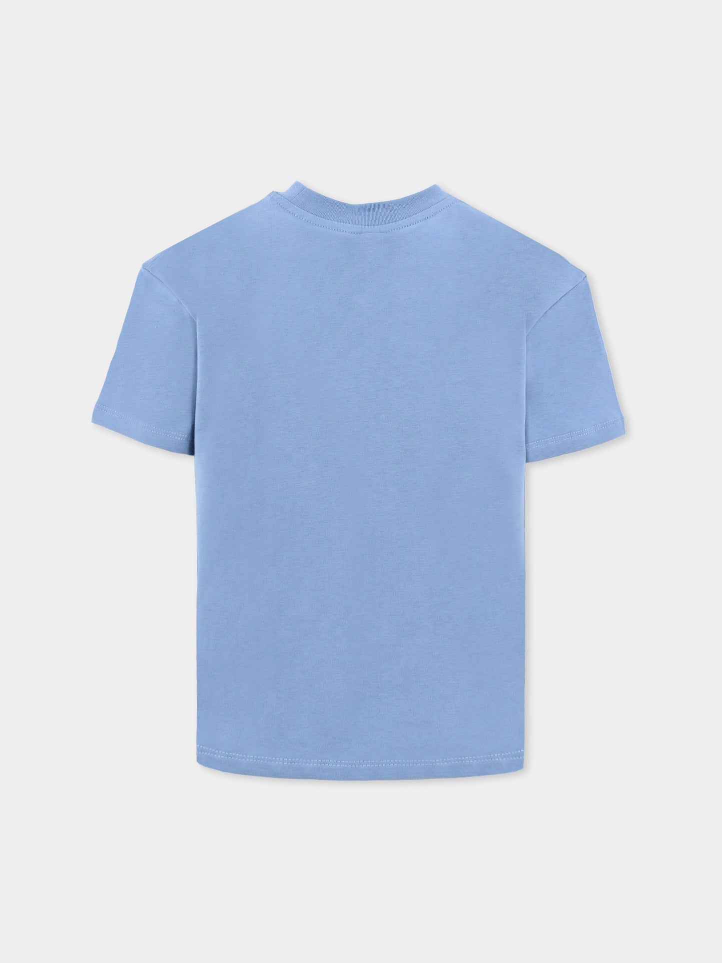 T-shirt azzurra per bambina con stampa pattini,Stella Mccartney Kids,TW8D11 Z0434 601