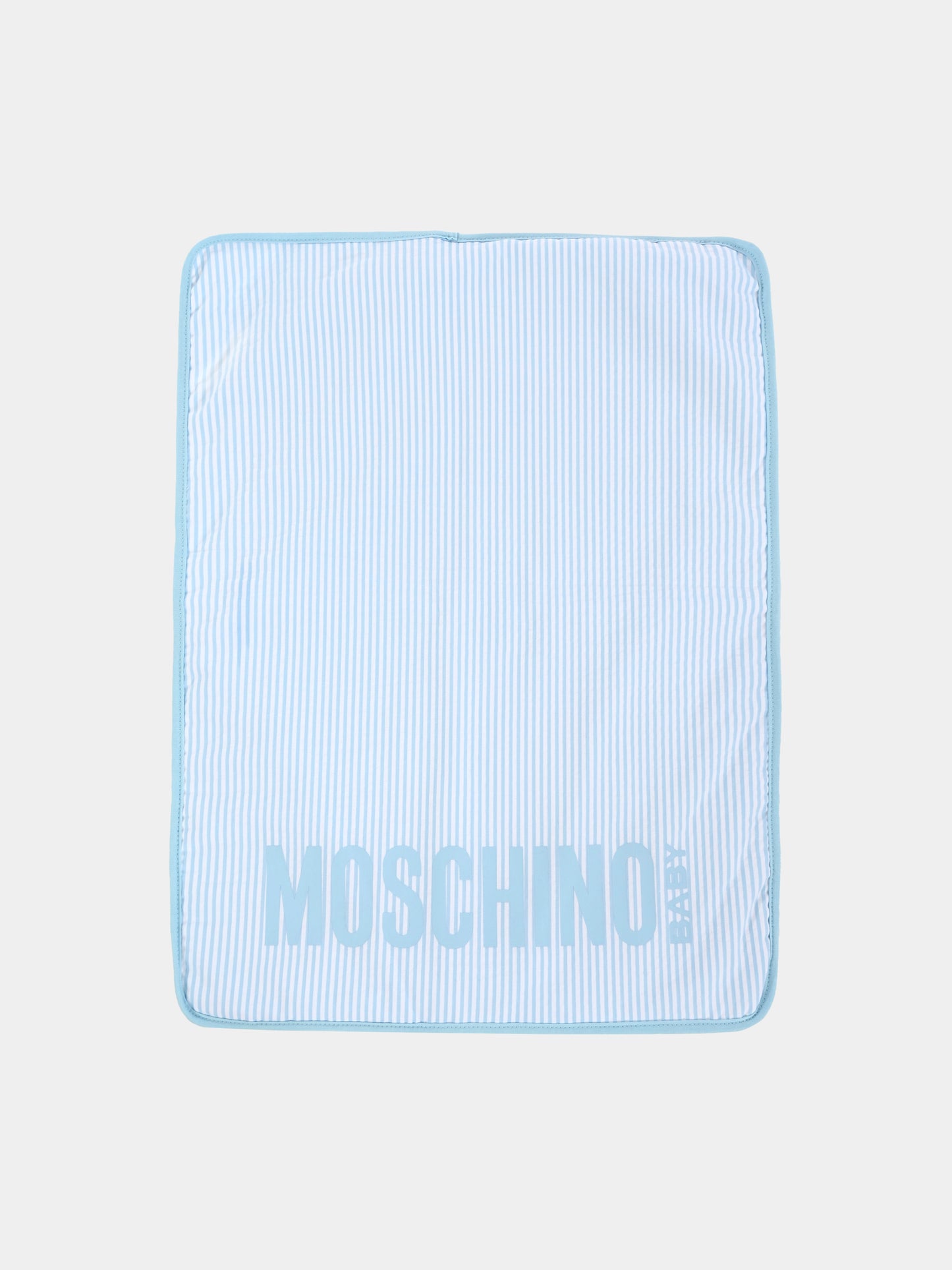 Borsa mamma celeste per neonato con Teddy Bear,Moschino Kids,MUX059 LYE01 84325