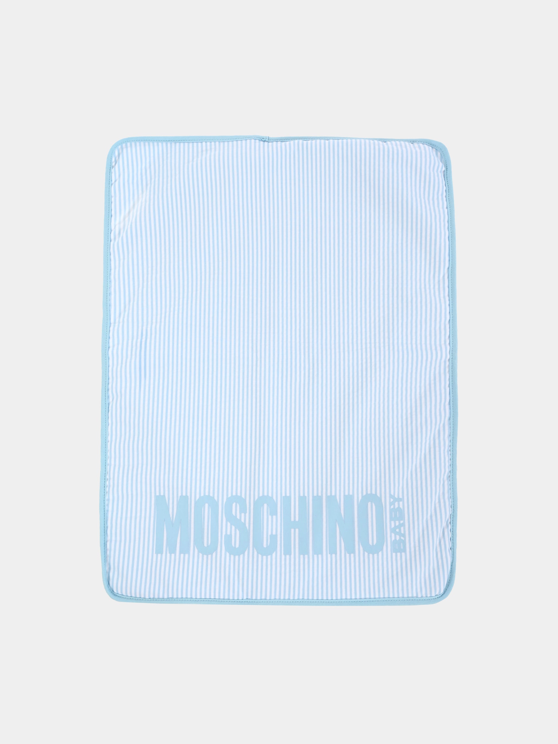 Borsa mamma celeste per neonato con Teddy Bear,Moschino Kids,MUX059 LYE01 84325